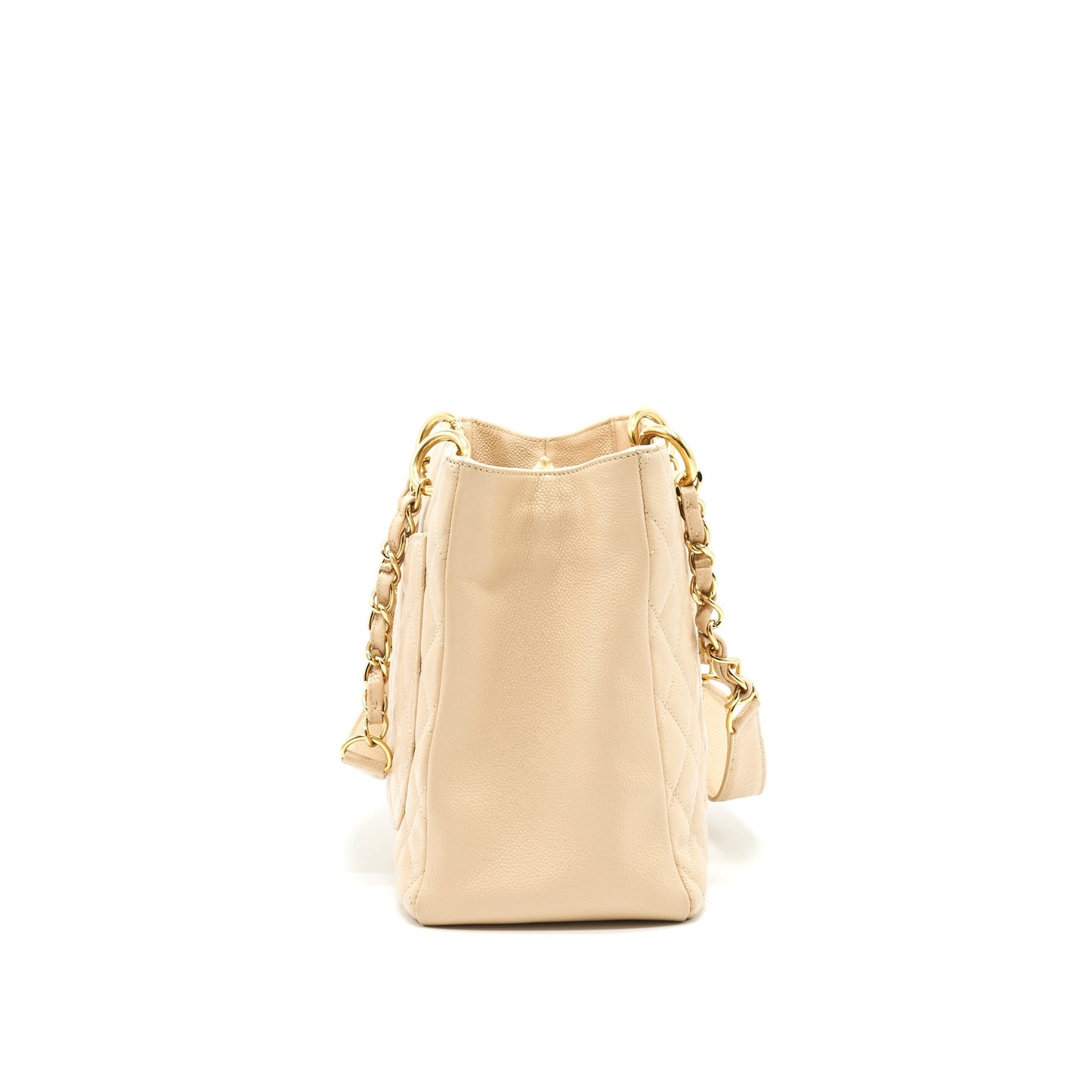 CHANEL CAVIAR GRAND SHOPPING TOTE GST IN BEIGE