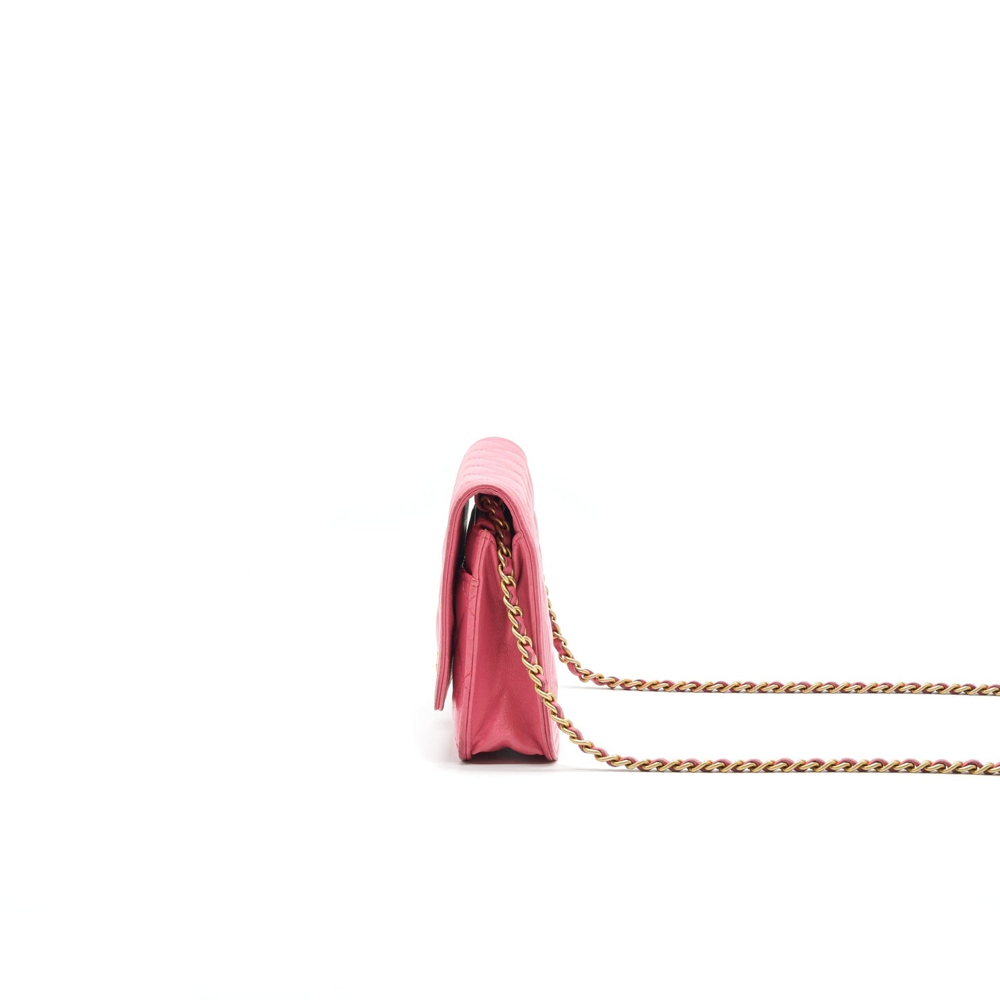 Chanel Boy Wallet on Chain Pink GHW Crossbody