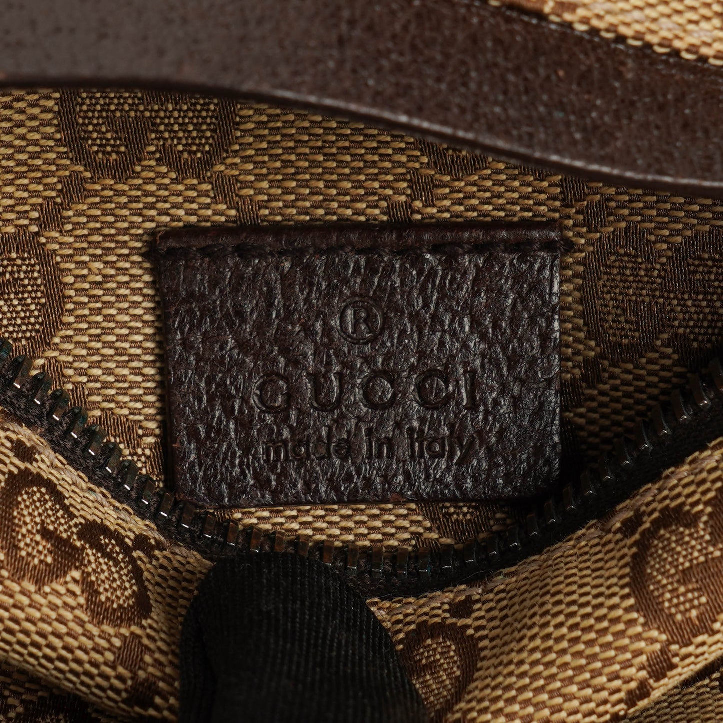 Gucci GG Beige/Brown Monogram Canvas Belt Bag