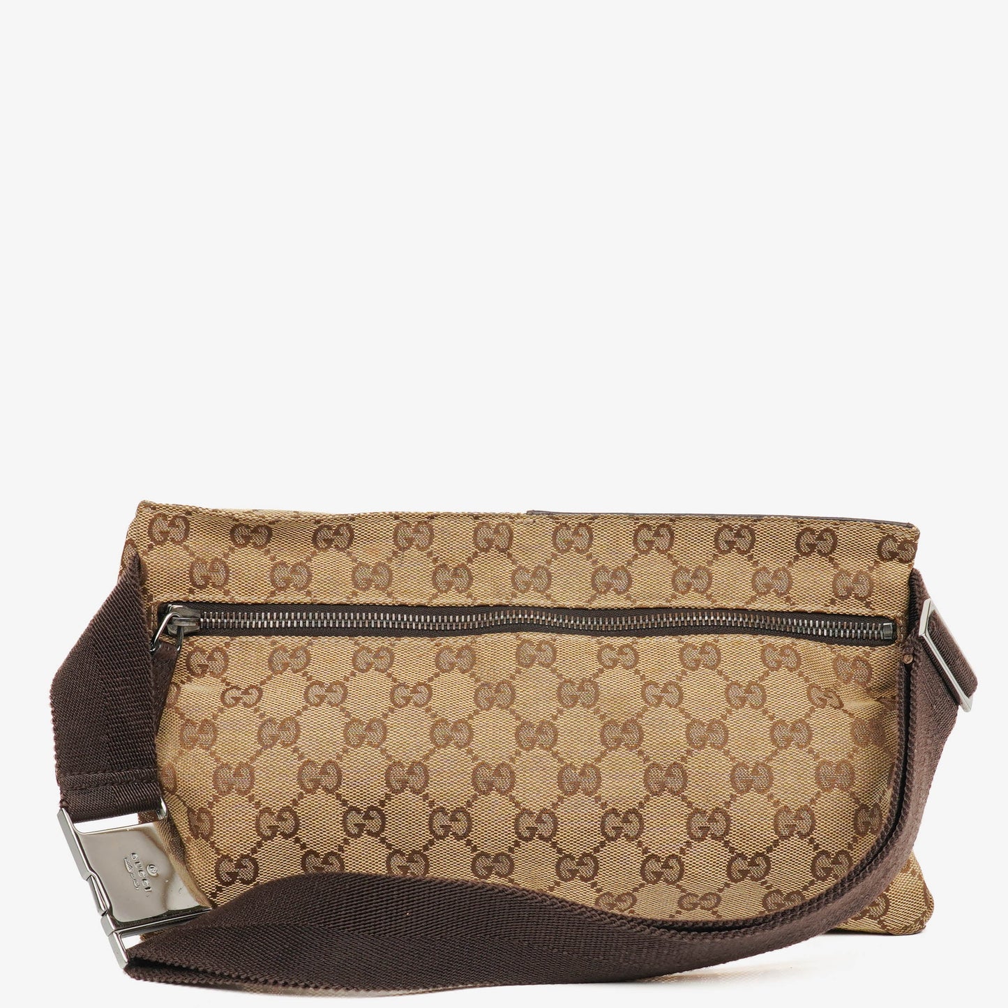 Gucci GG Beige/Brown Monogram Canvas Belt Bag