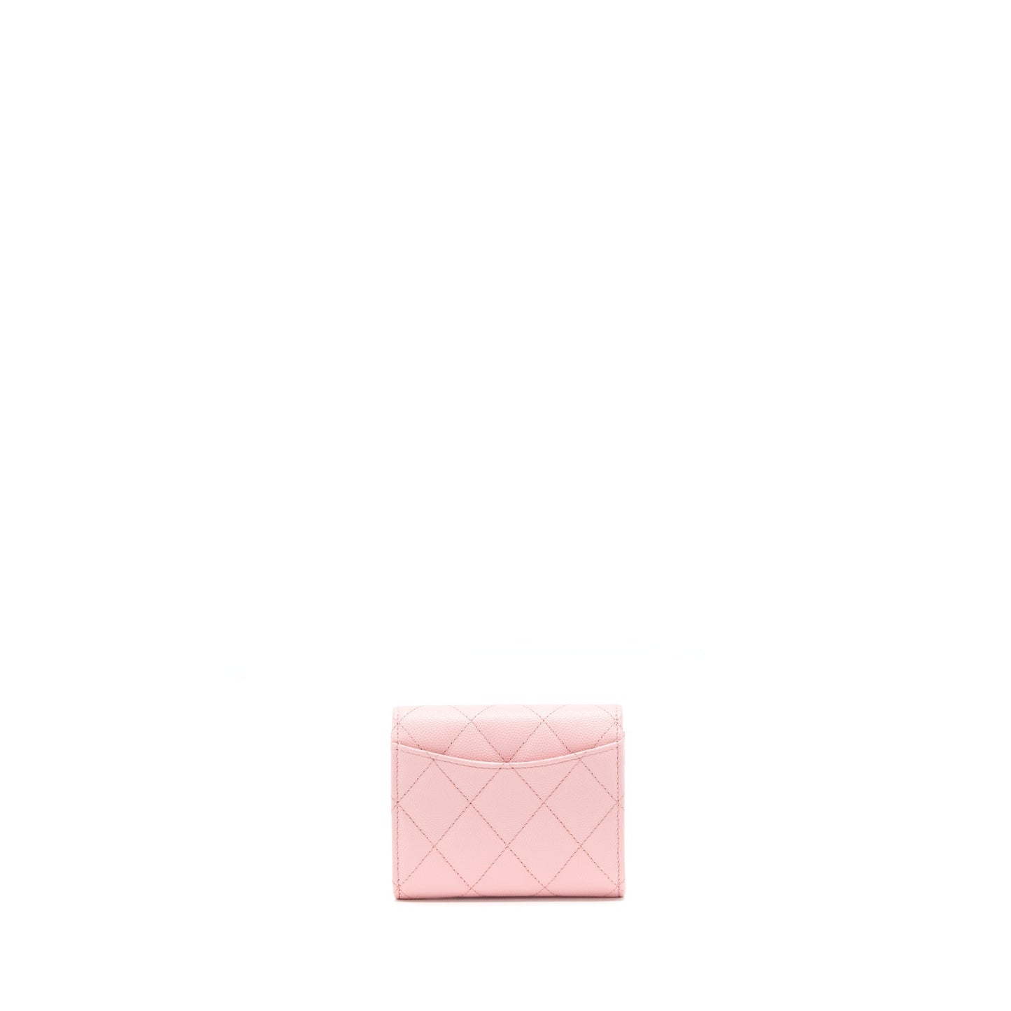 Chanel Card Holder On Chain Caviar Pink L