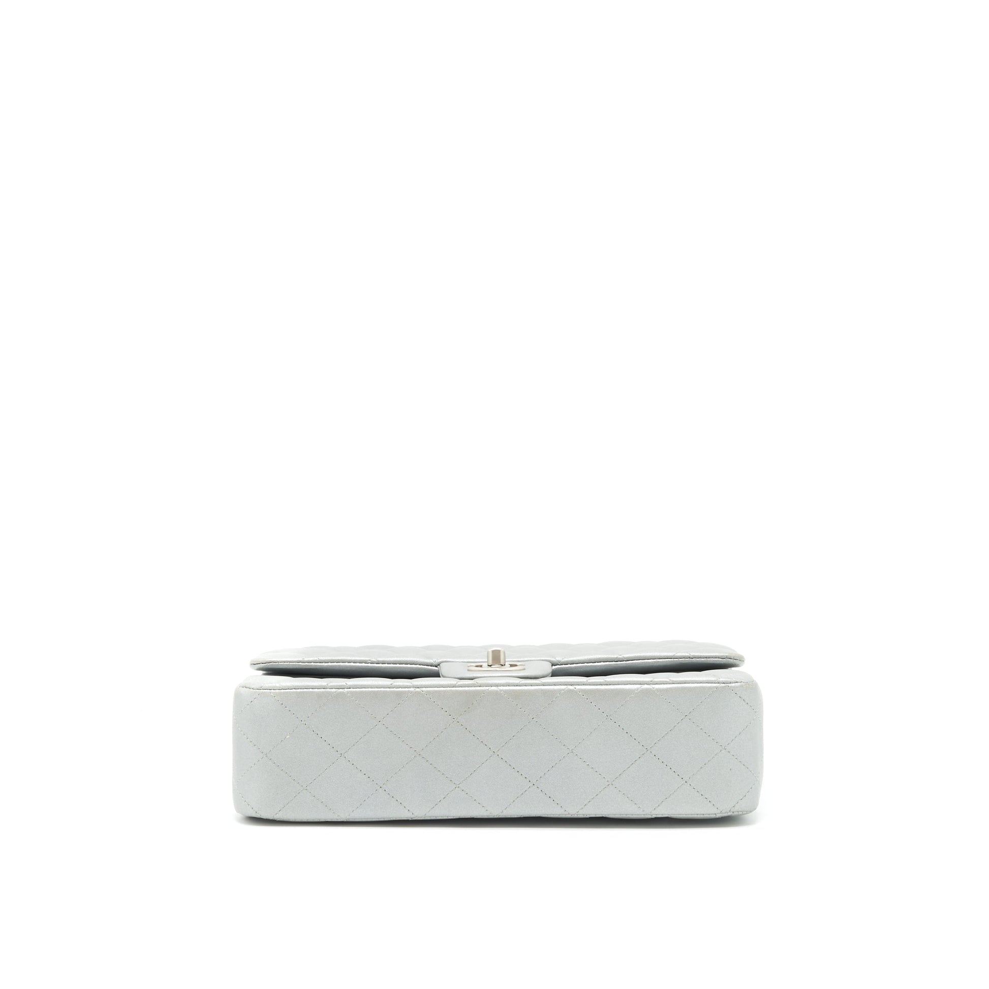 Chanel Medium Classic Flap Bag Silver Grey