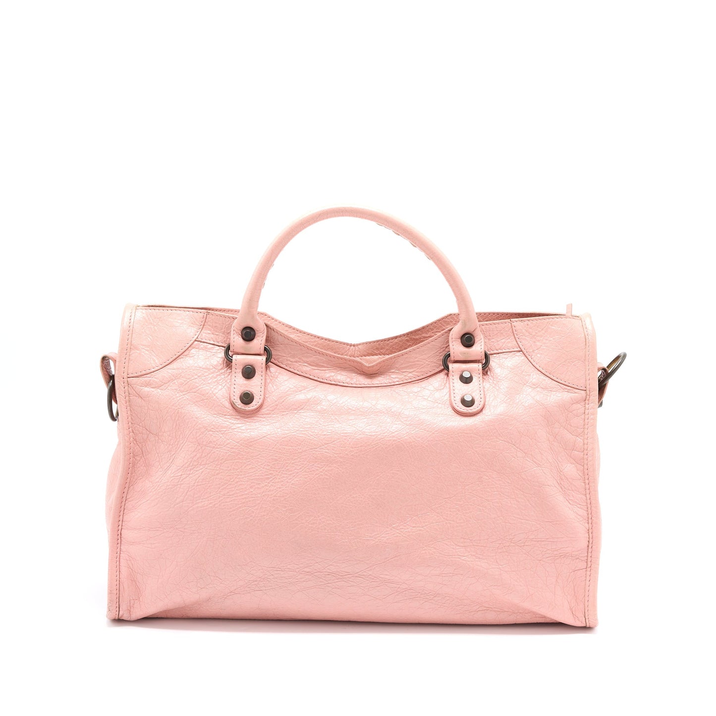 Balenciaga Classic City Purse Leather Pink Black Hardware