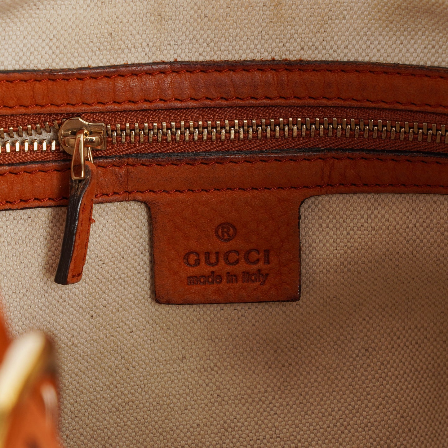 Gucci Jackie Orange Leather Shoulder Bag