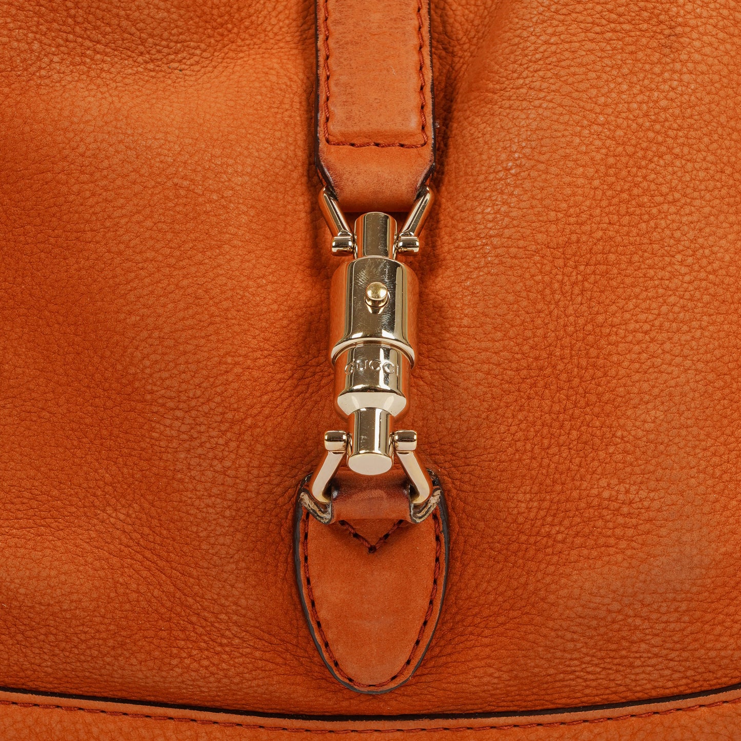 Gucci Jackie Orange Leather Shoulder Bag