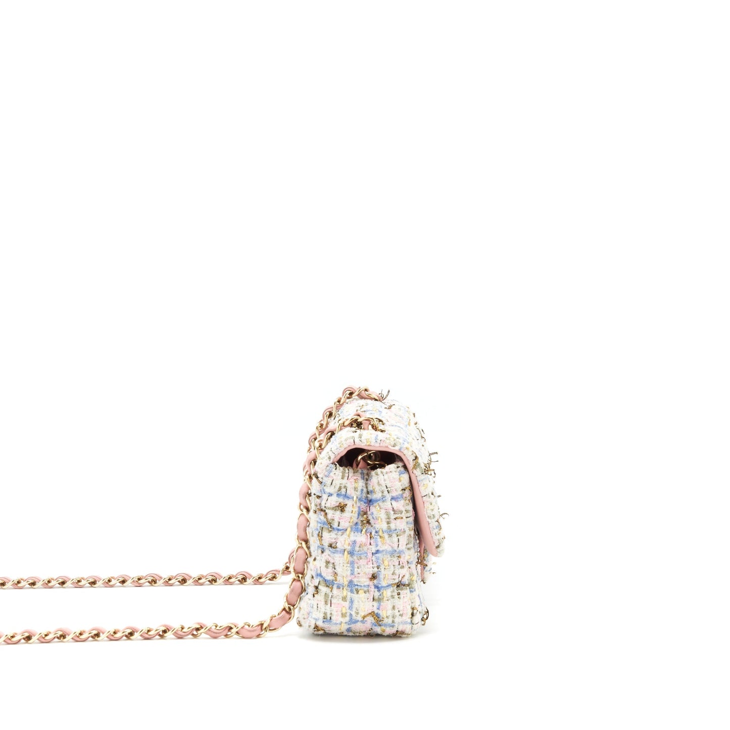 Chanel rectangular mini flap Bag tweed multicolour L