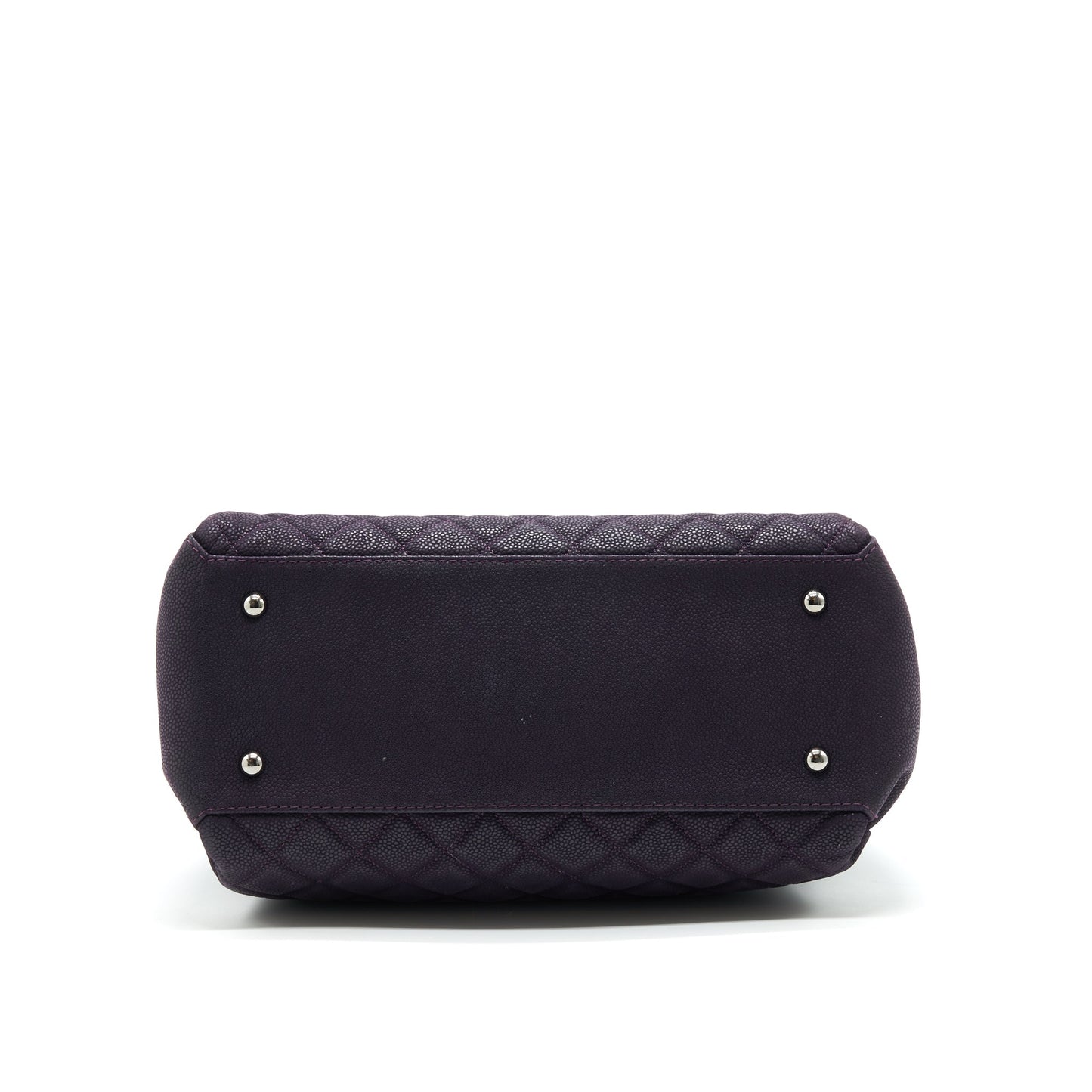 Chanel Flap Tote Bag With Chain Caviar In Purple