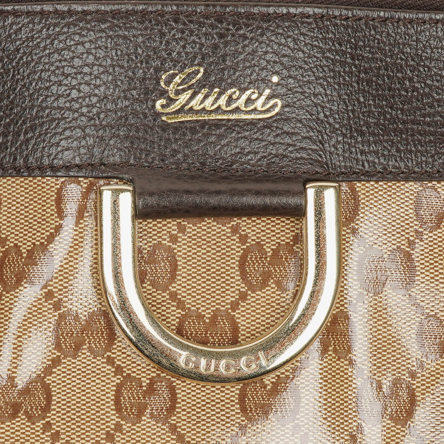 Gucci GG Crystal Coated Canvas D Ring Tote Bag