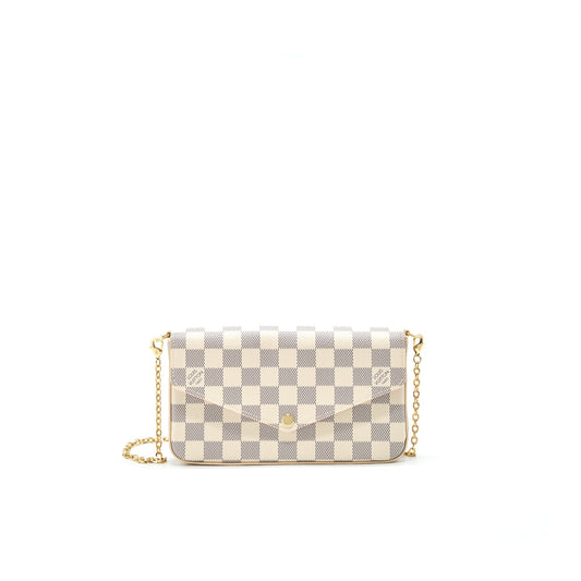 Louis Vuitton Felicie Pochette Damier Azur Canvas