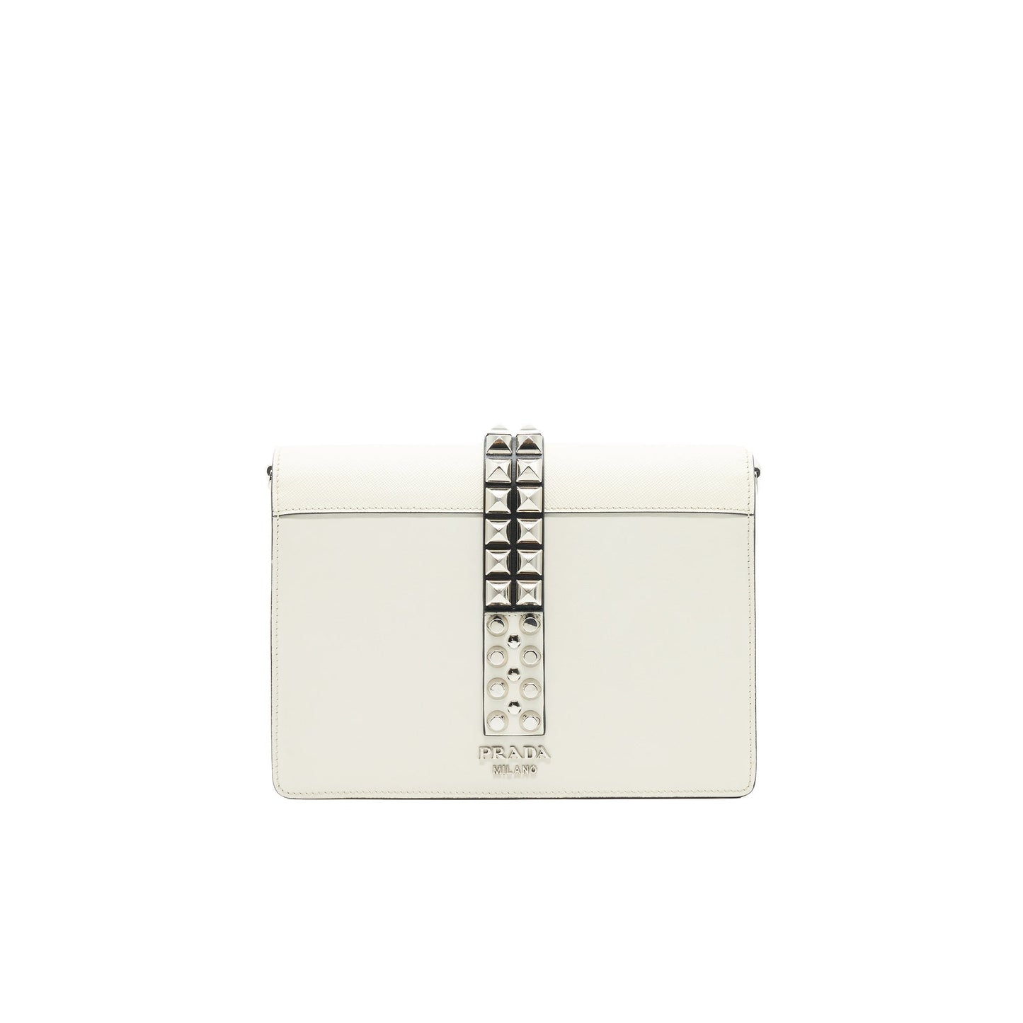 Prada Woman's Messanger Bag White with SHW