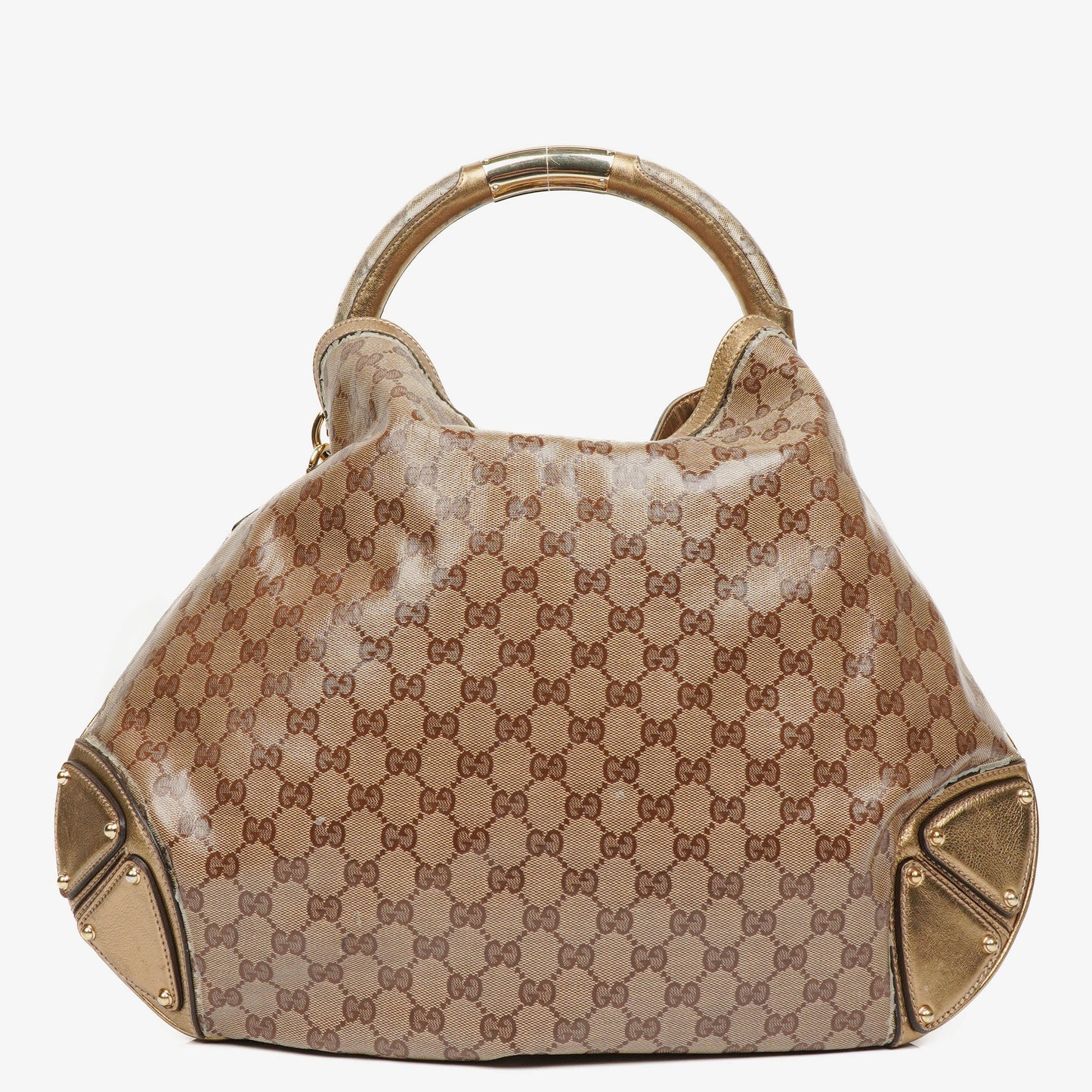 Gucci Monogram Crystal Indy Top Handle Bag