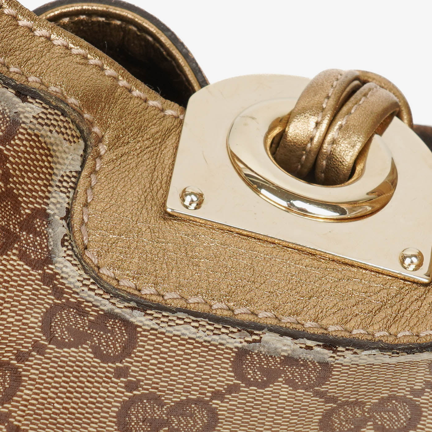 Gucci Monogram Crystal Indy Top Handle Bag