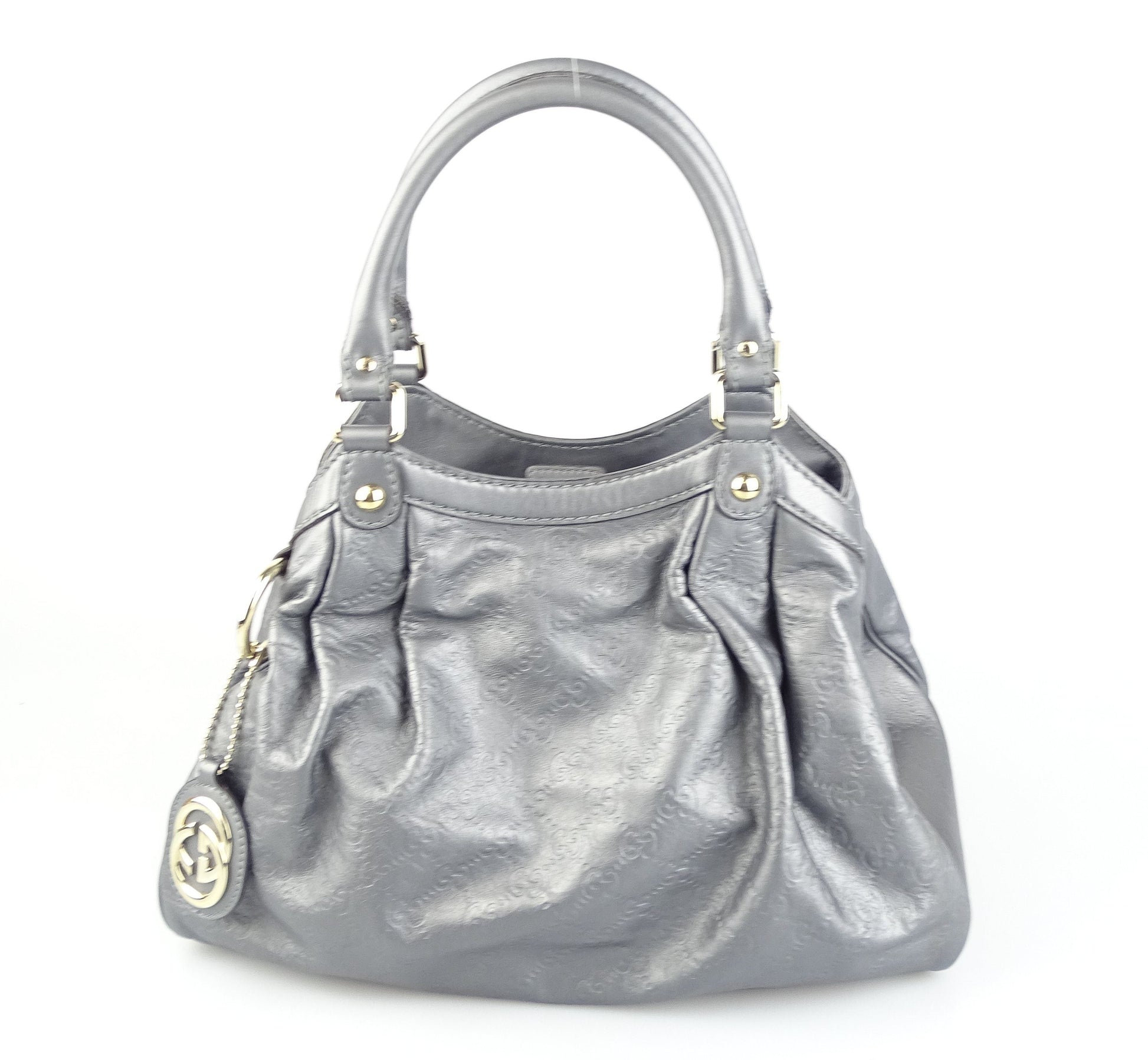 Gucci Guccissima Grey Leather Tote