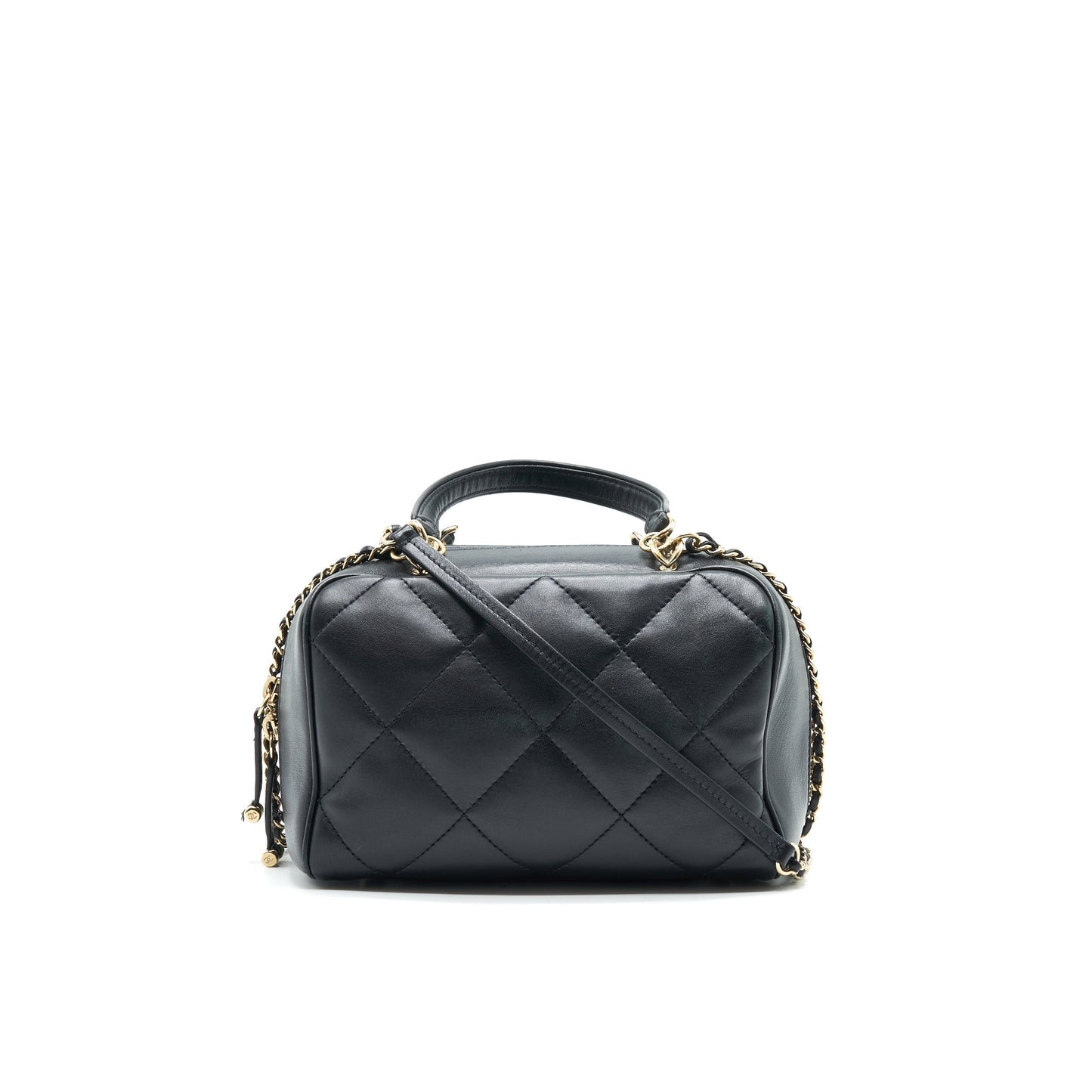 Chanel Black Lambskin Bowling Bag