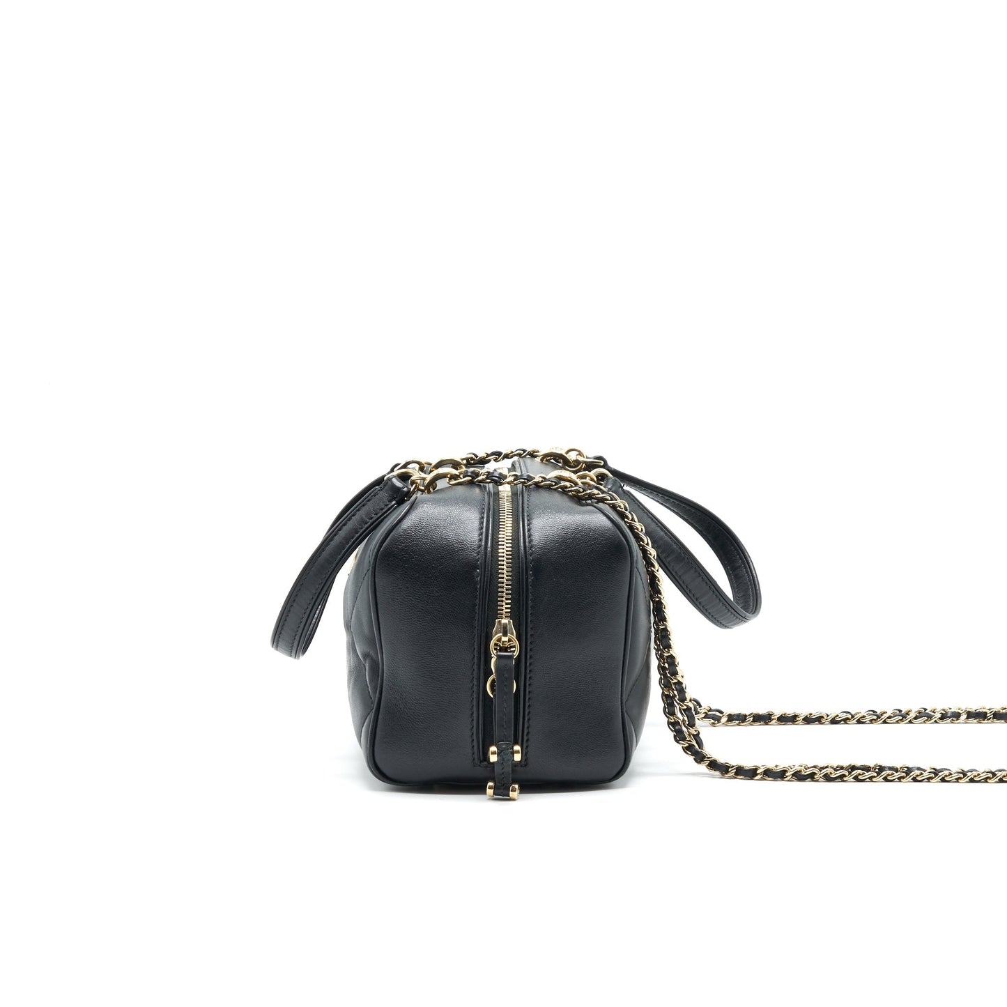 Chanel Black Lambskin Bowling Bag
