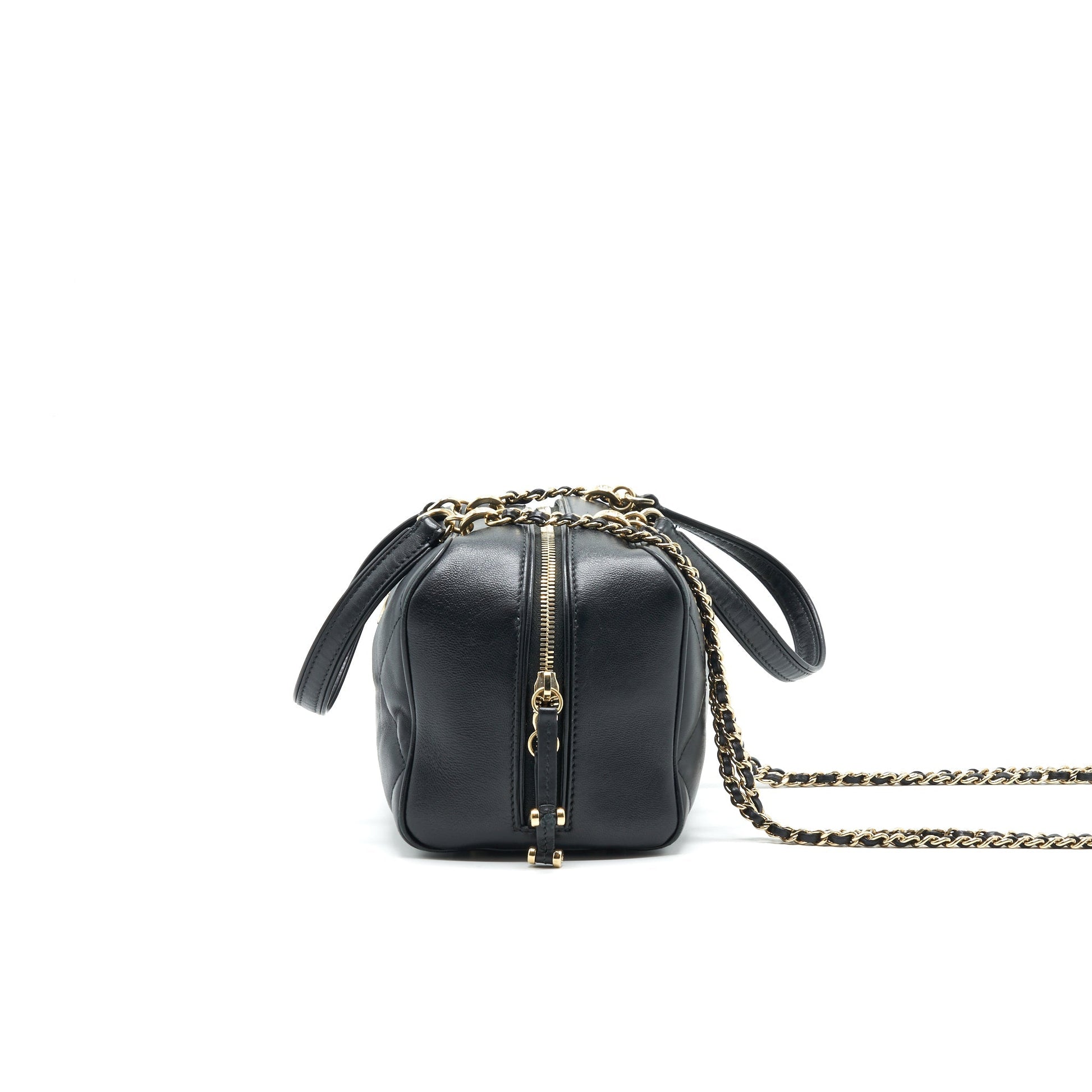 Chanel Black Lambskin Bowling Bag