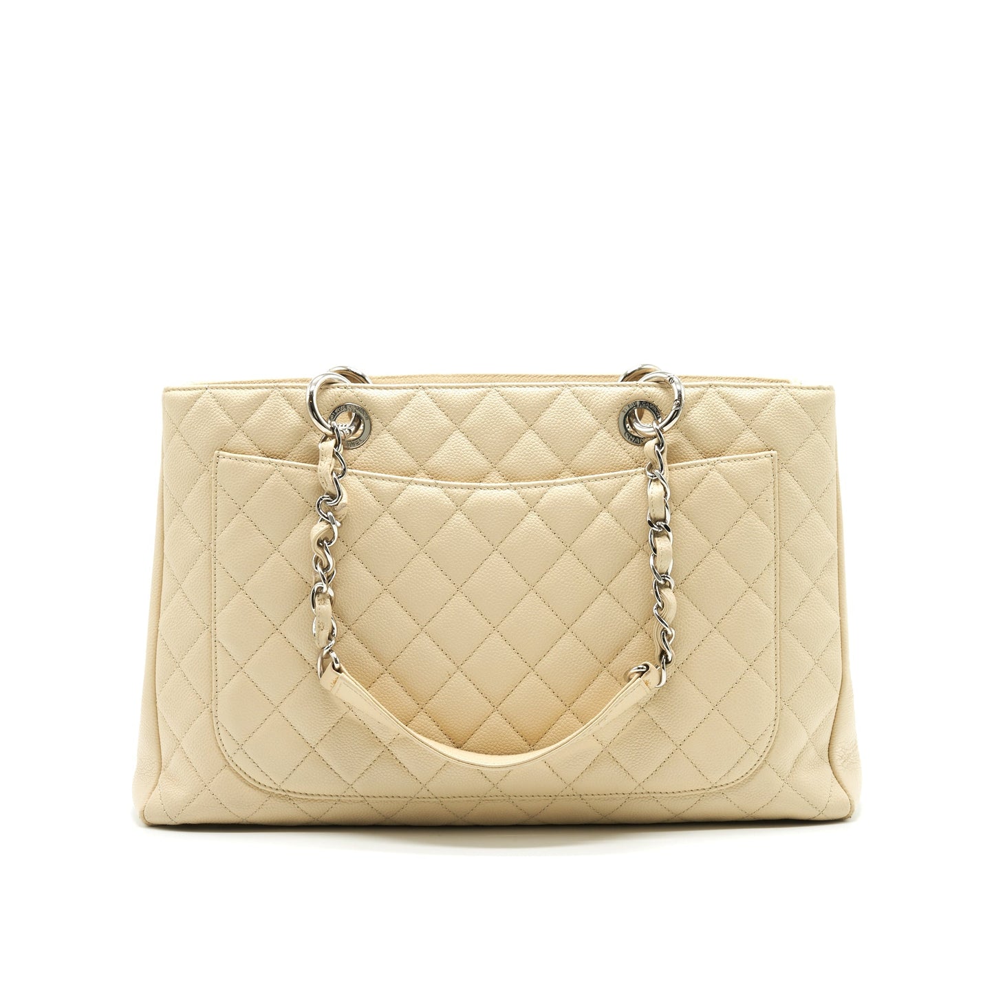 CHANEL GRANT SHOPPING TOTE BAG XL GST CREAM CAVIAR