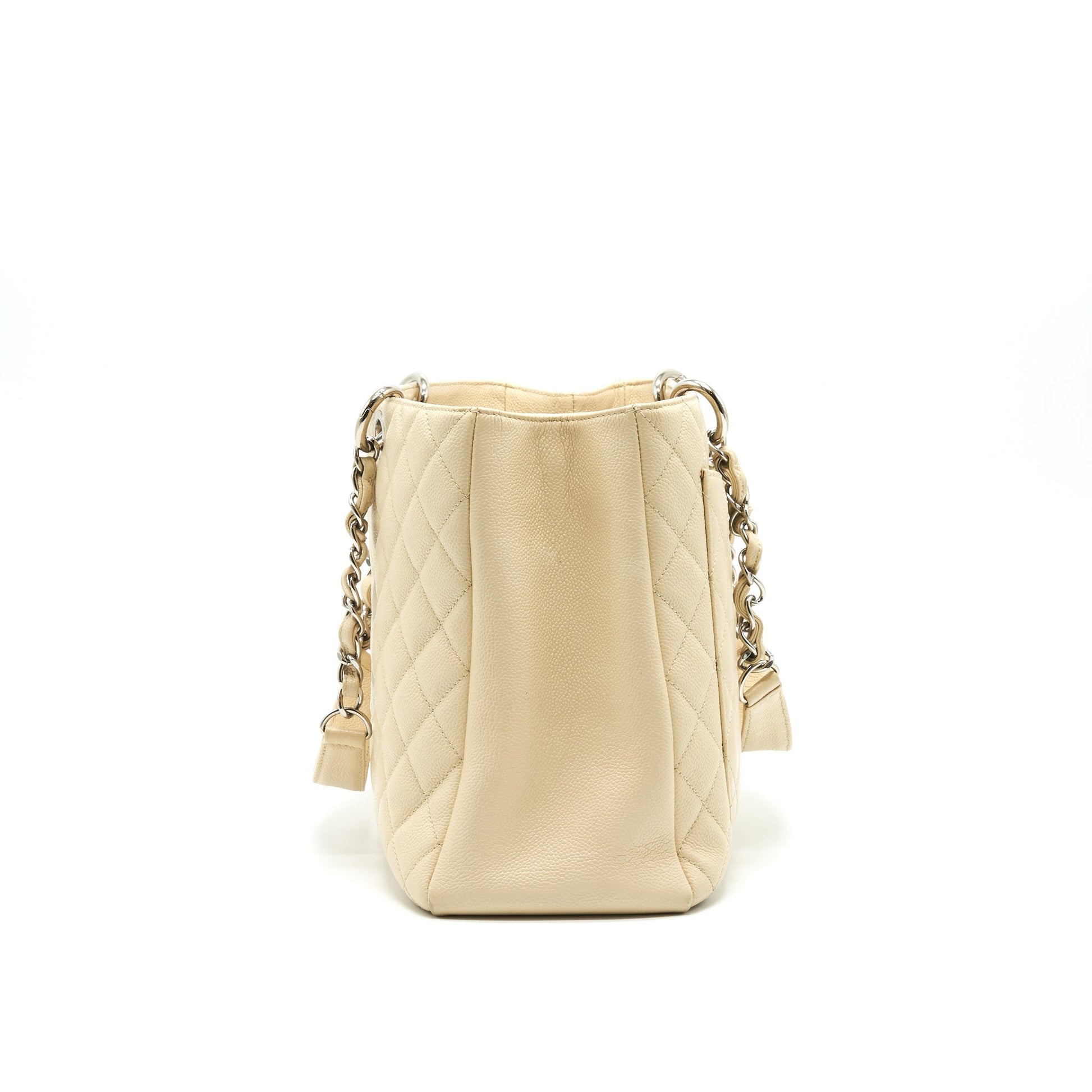 CHANEL GRANT SHOPPING TOTE BAG XL GST CREAM CAVIAR