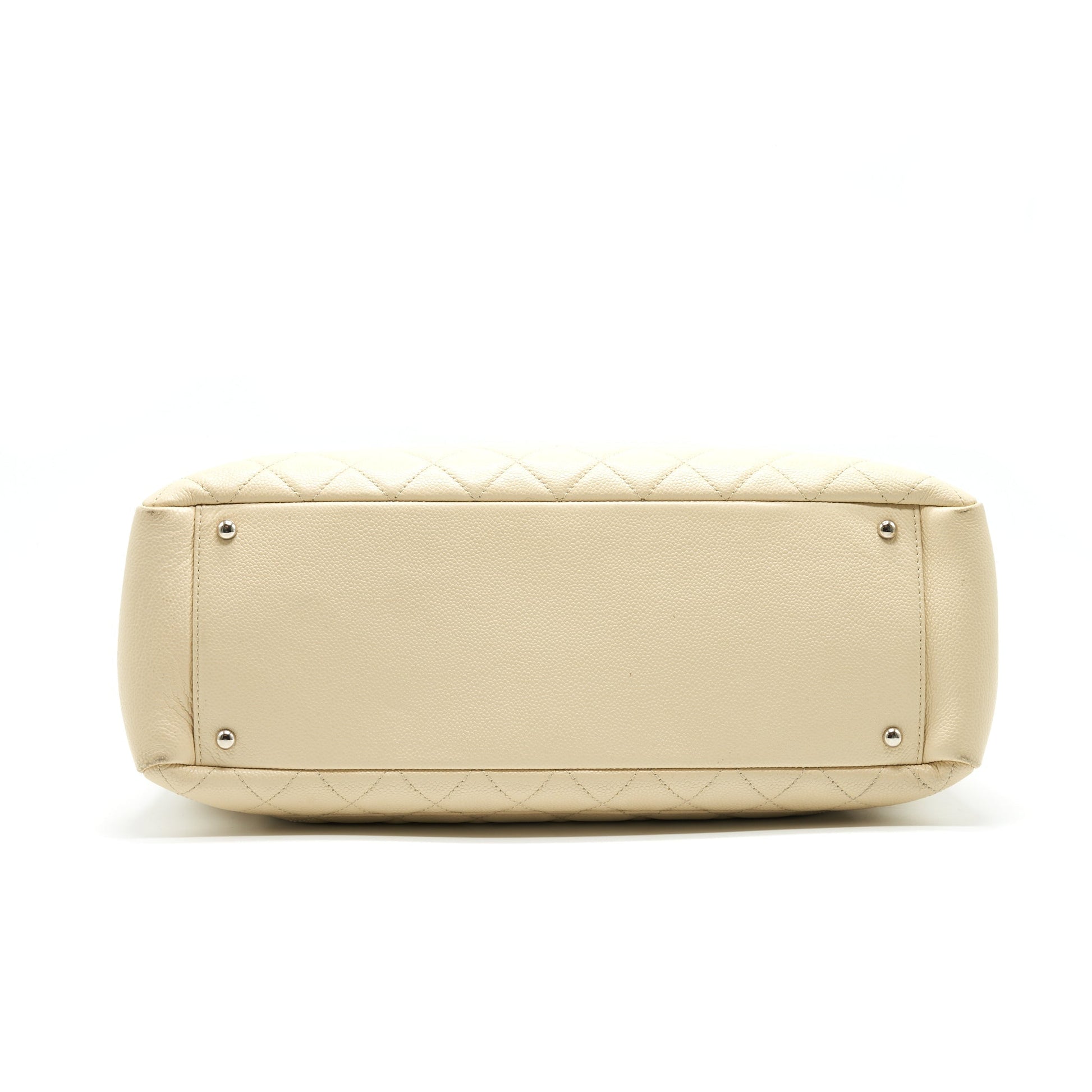 CHANEL GRANT SHOPPING TOTE BAG XL GST CREAM CAVIAR
