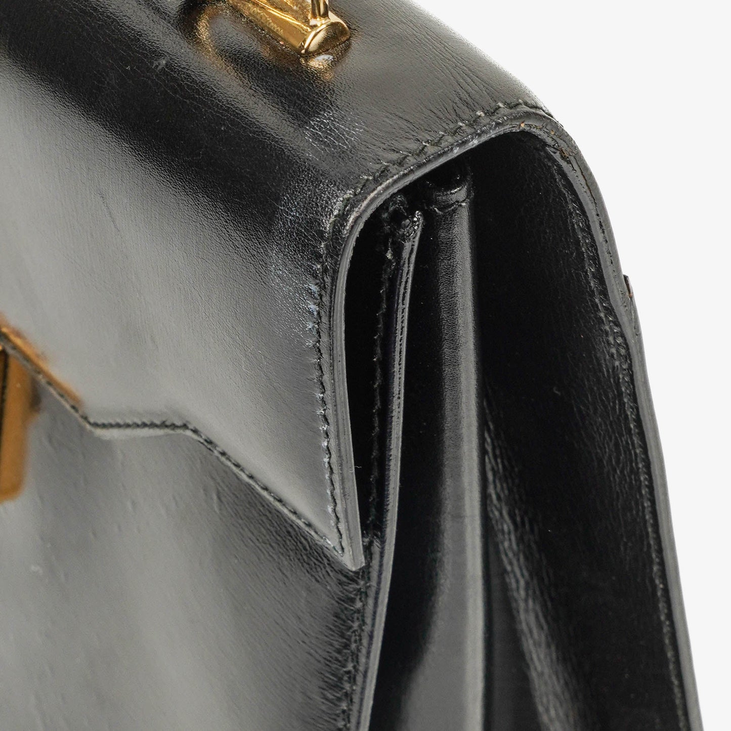 Gucci Glossy Leather Vintage Lady Lock Bag Black