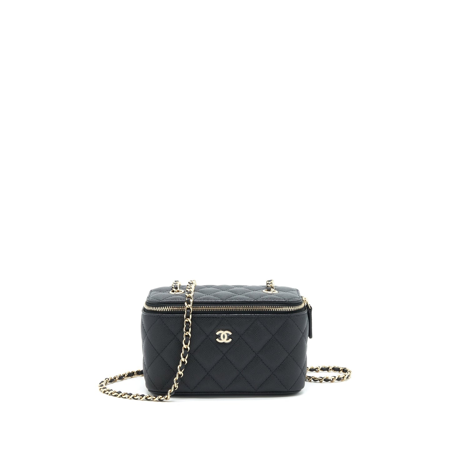 Chanel 22C Long vanity with Chain Caviar black L