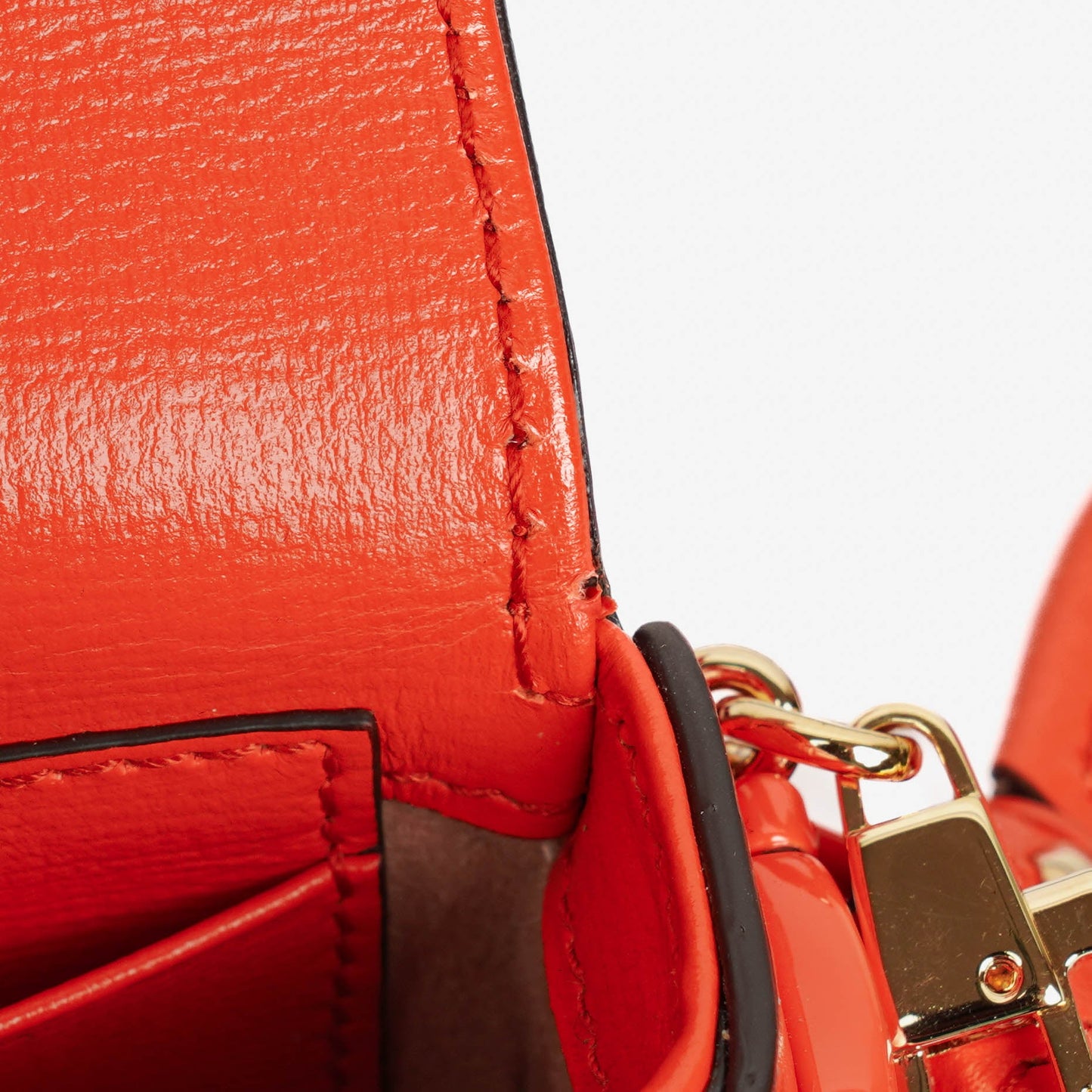 Gucci Orange Horsebit 1955 Flap Mini Shoulder Bag