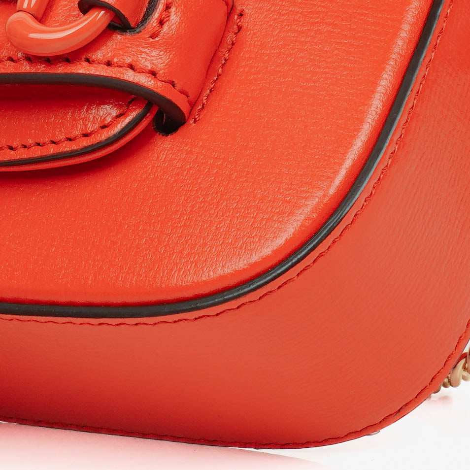 Gucci Orange Horsebit 1955 Flap Mini Shoulder Bag