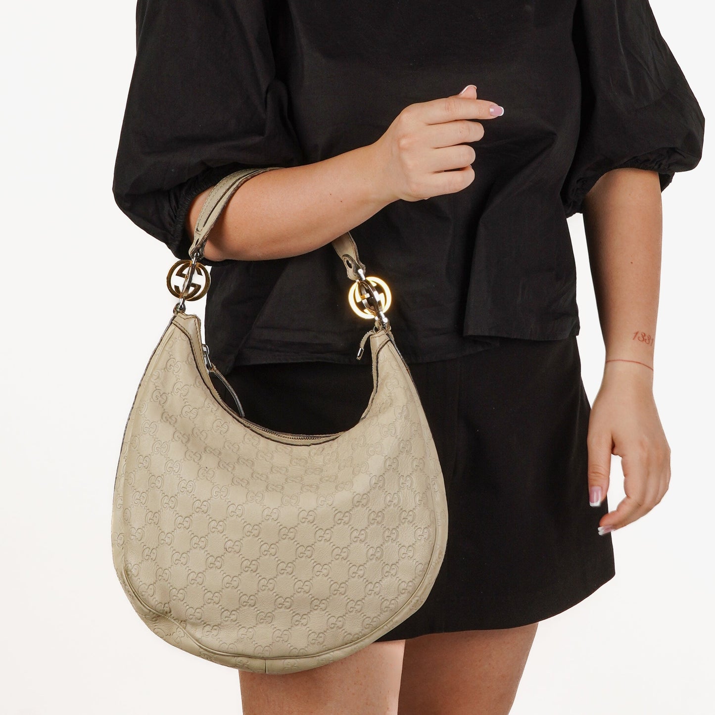 Gucci Guccissima Twins Hobo Bag