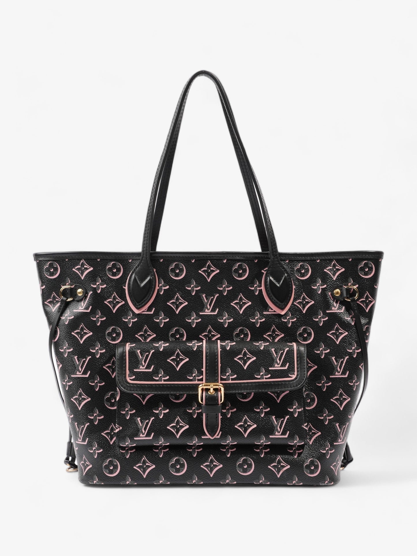 Louis Vuitton Neverfull MM Fall For You Black And Pink Monogram Coated Canvas