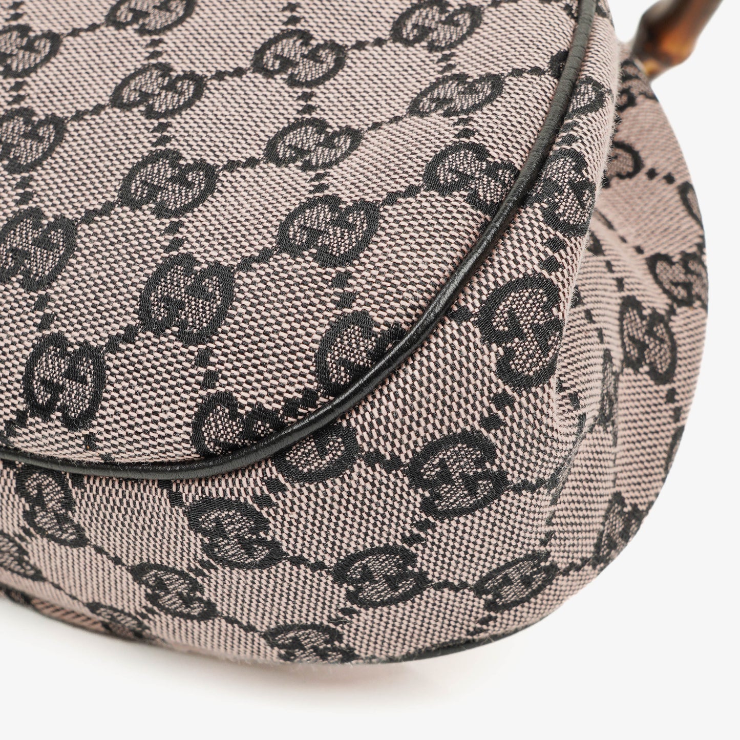 Gucci Bambbo Top Handle Frame GG Canvas Bag