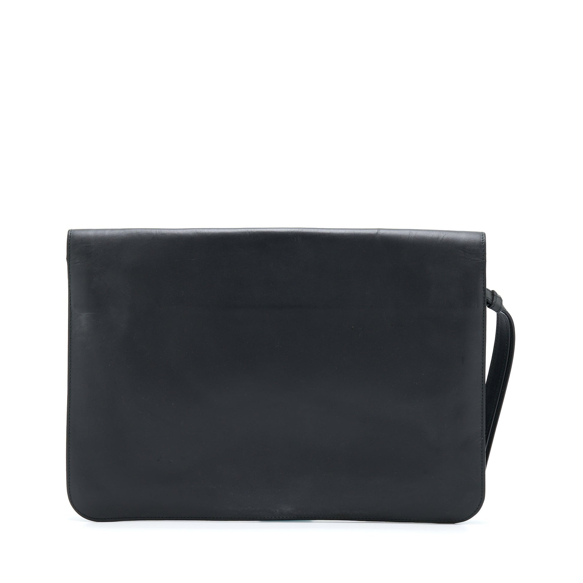 Bottega Veneta Menâs Pouch Intrecciate Black With Black Hardware