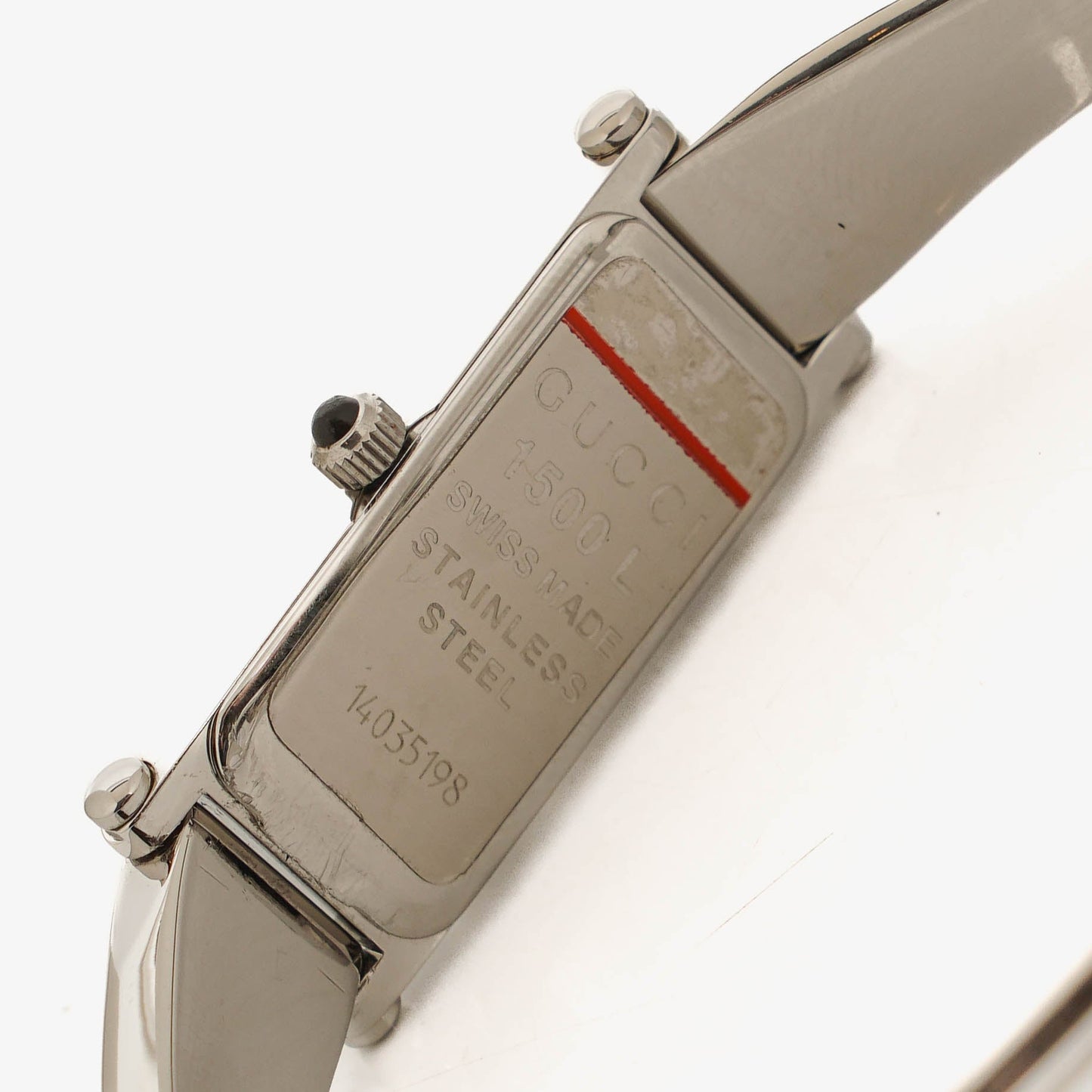 Gucci 1500L Rectangular Stainless Steel Watch