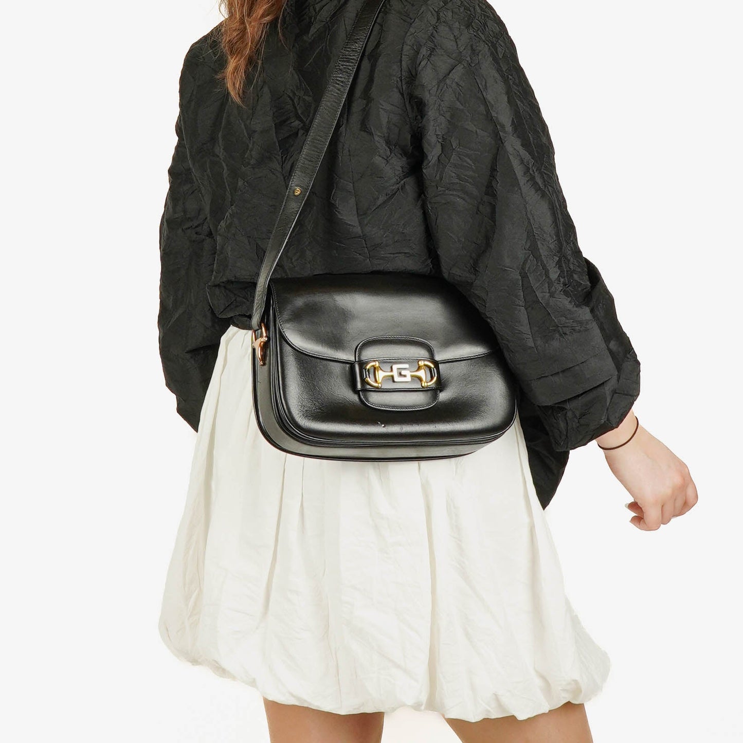 Gucci Black Horsebit 1955 Shoulder Bag