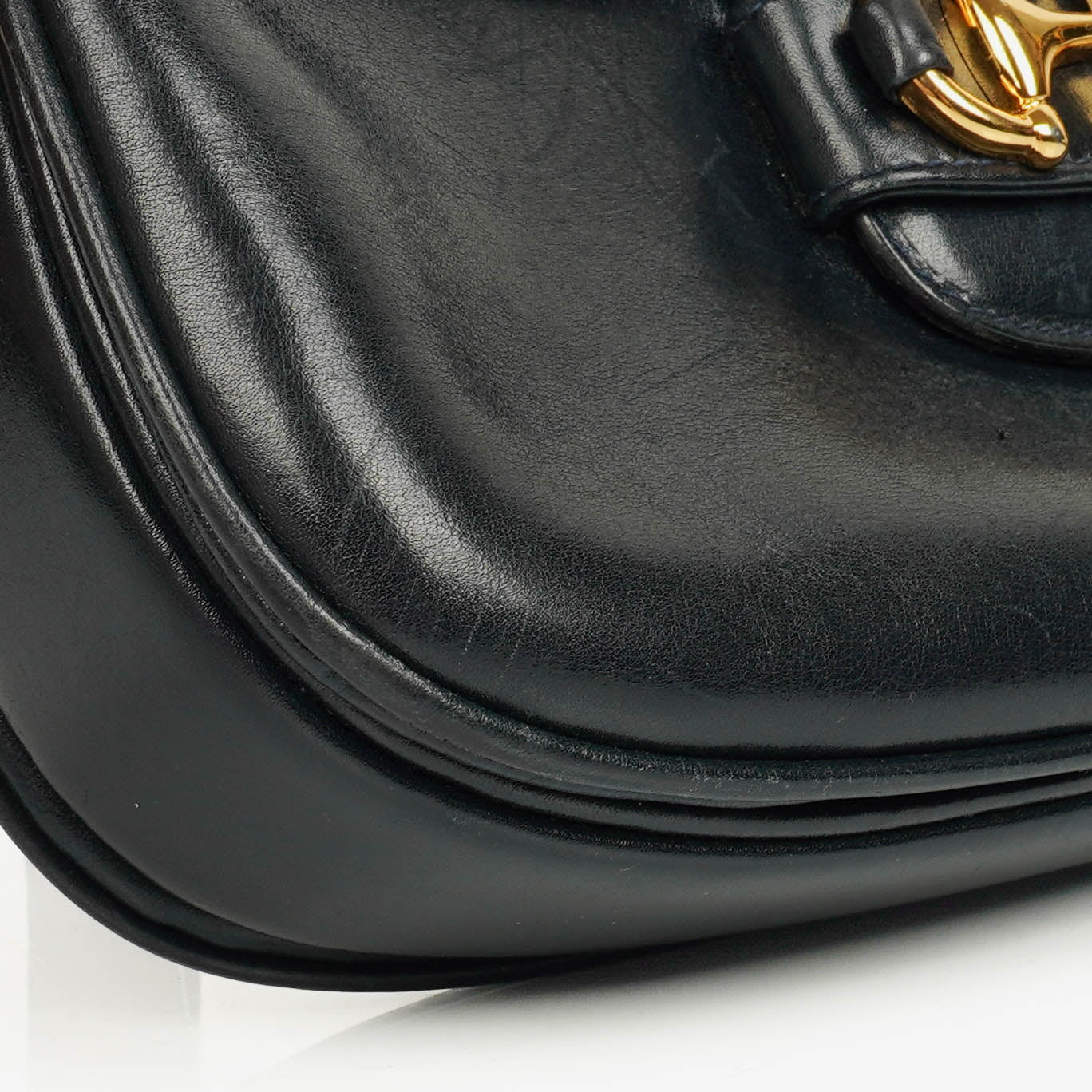 Gucci Navy Horsebit 1955 Shoulder Bag