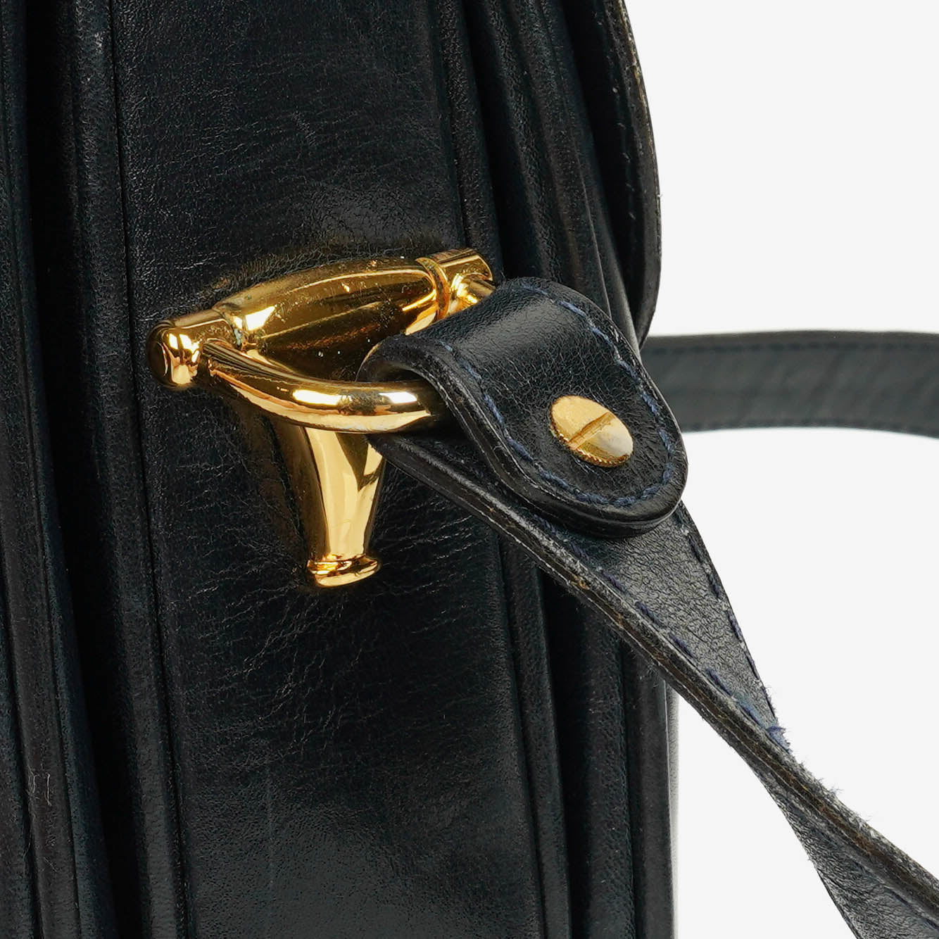 Gucci Navy Horsebit 1955 Shoulder Bag