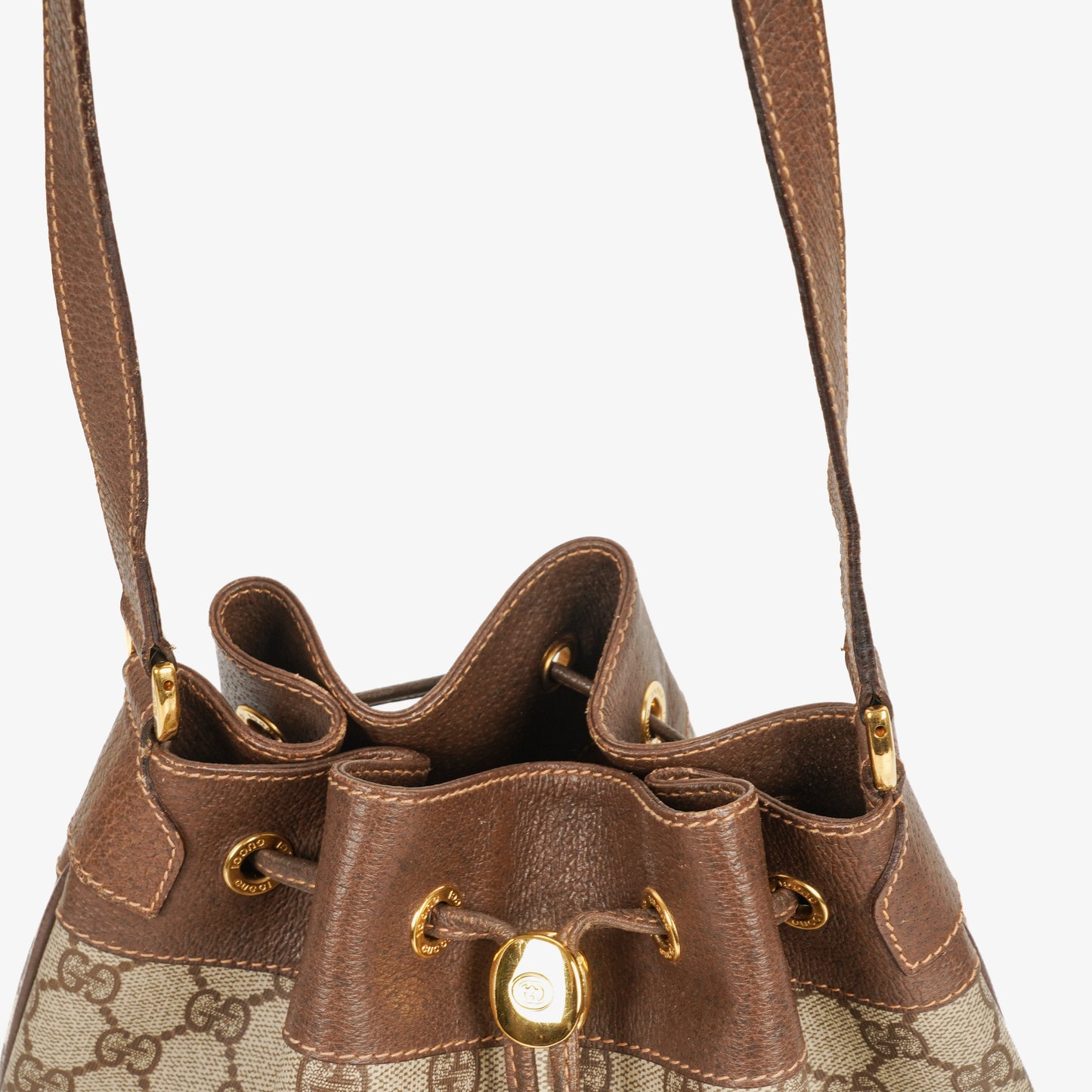 Gucci Ophidia GG Web Sherry Line Bucket Bag