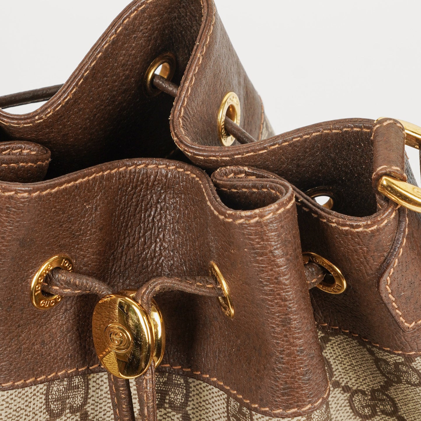Gucci Ophidia GG Web Sherry Line Bucket Bag