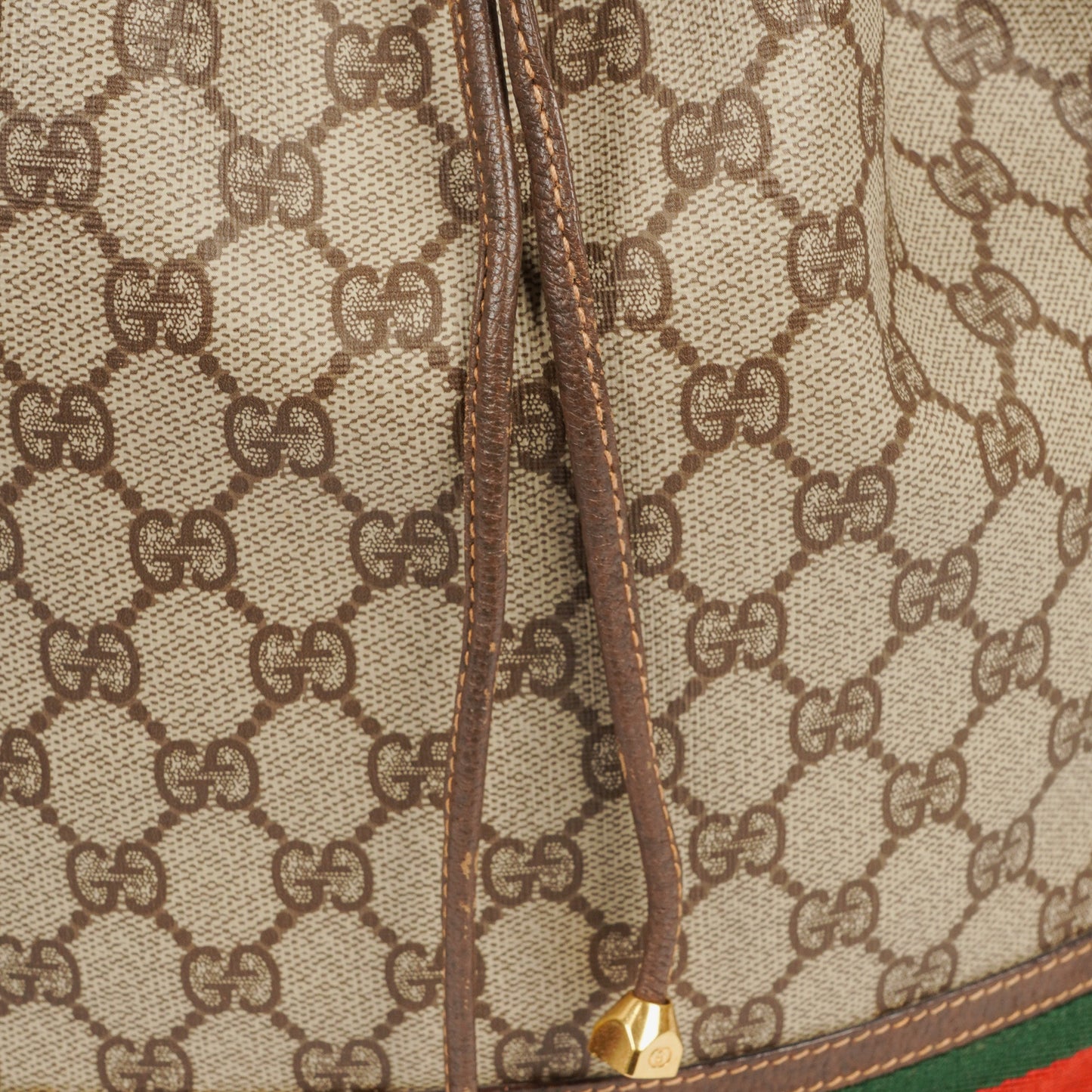 Gucci Ophidia GG Web Sherry Line Bucket Bag