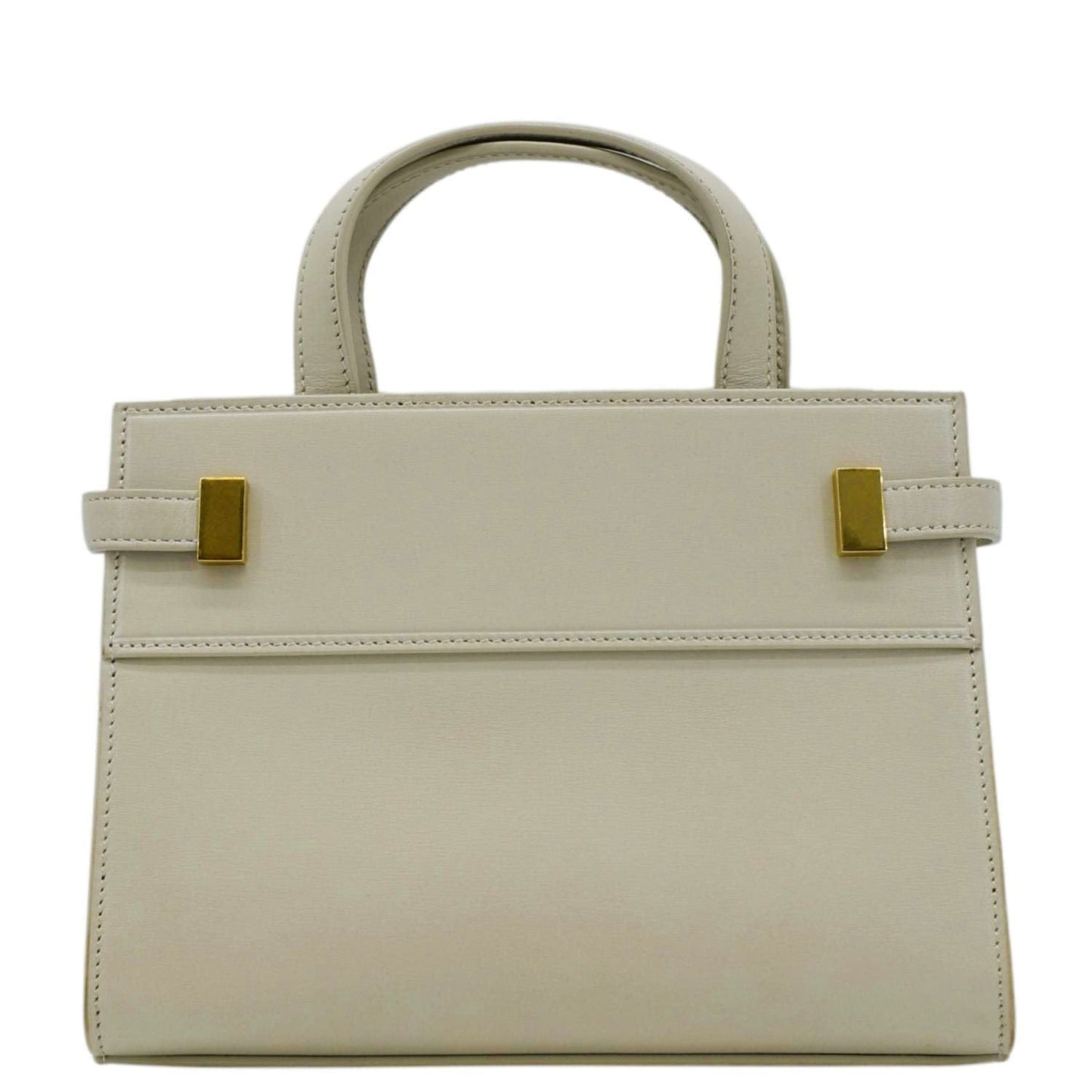 SAINT LAURENT Manhattan Leather Shopper Tote Bag Beige