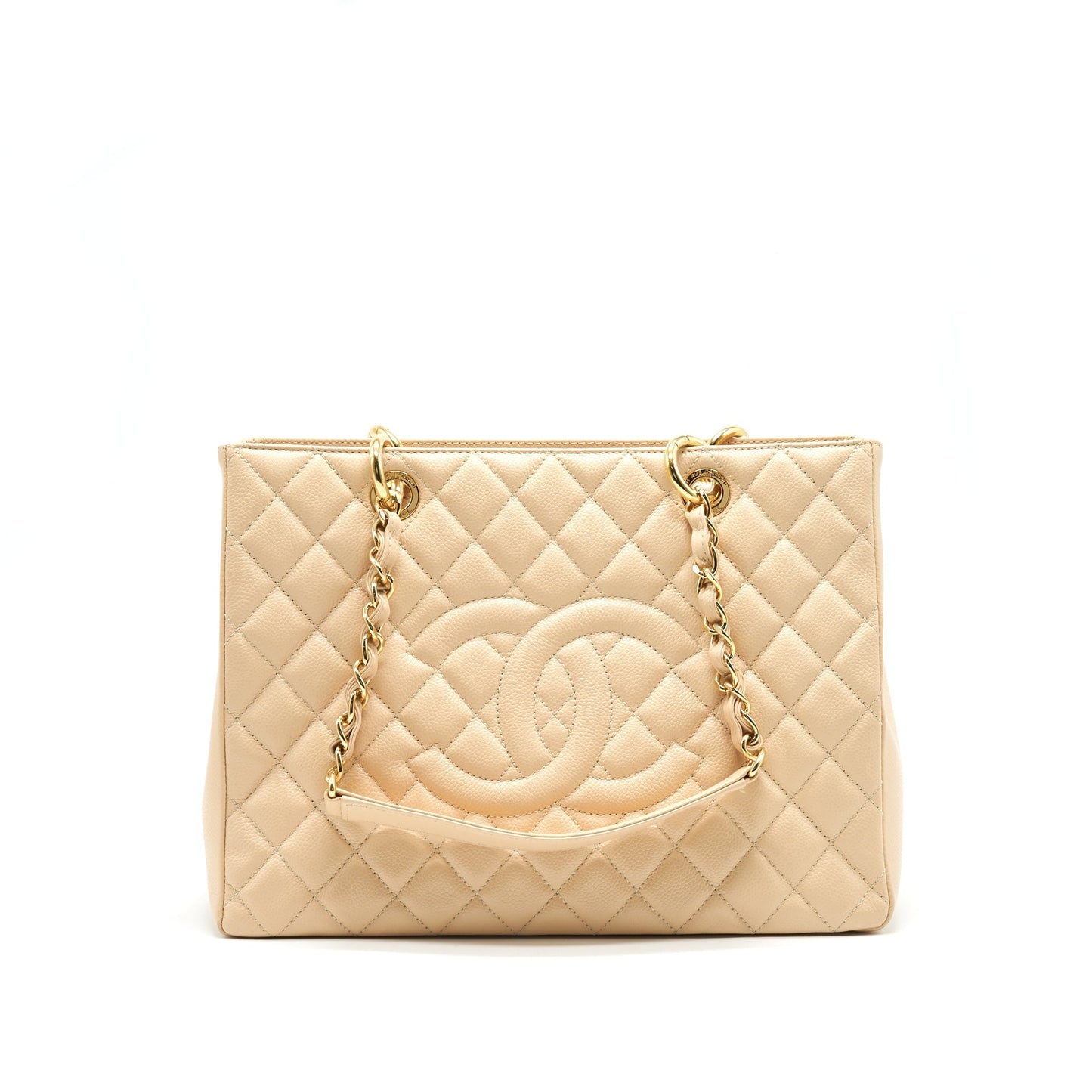 Chanel Grand Shopping Tote Bag Caviar Beige Serial 16