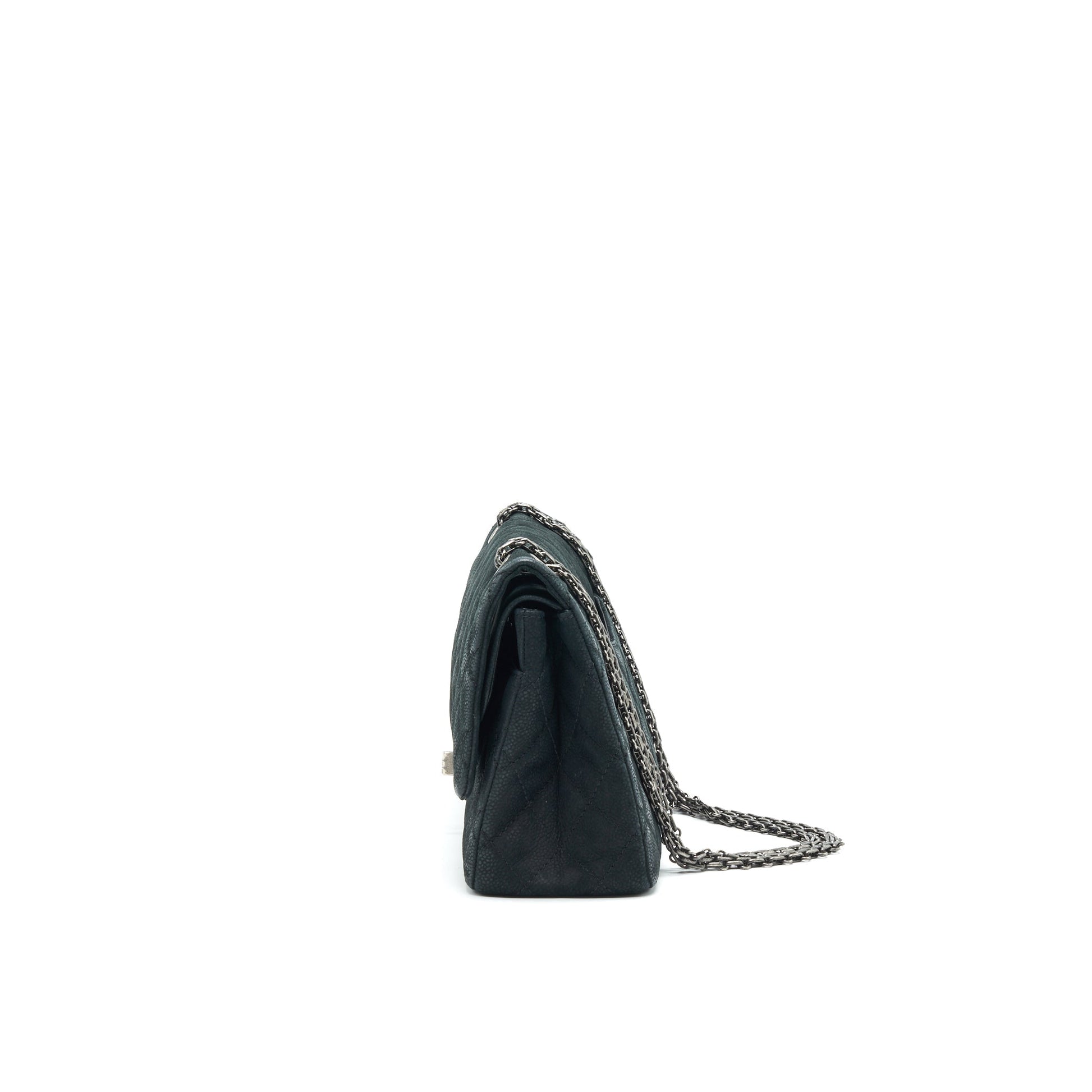 CHANEL 2.55 226 REISSUE BAG IN CAVIAR BLACK