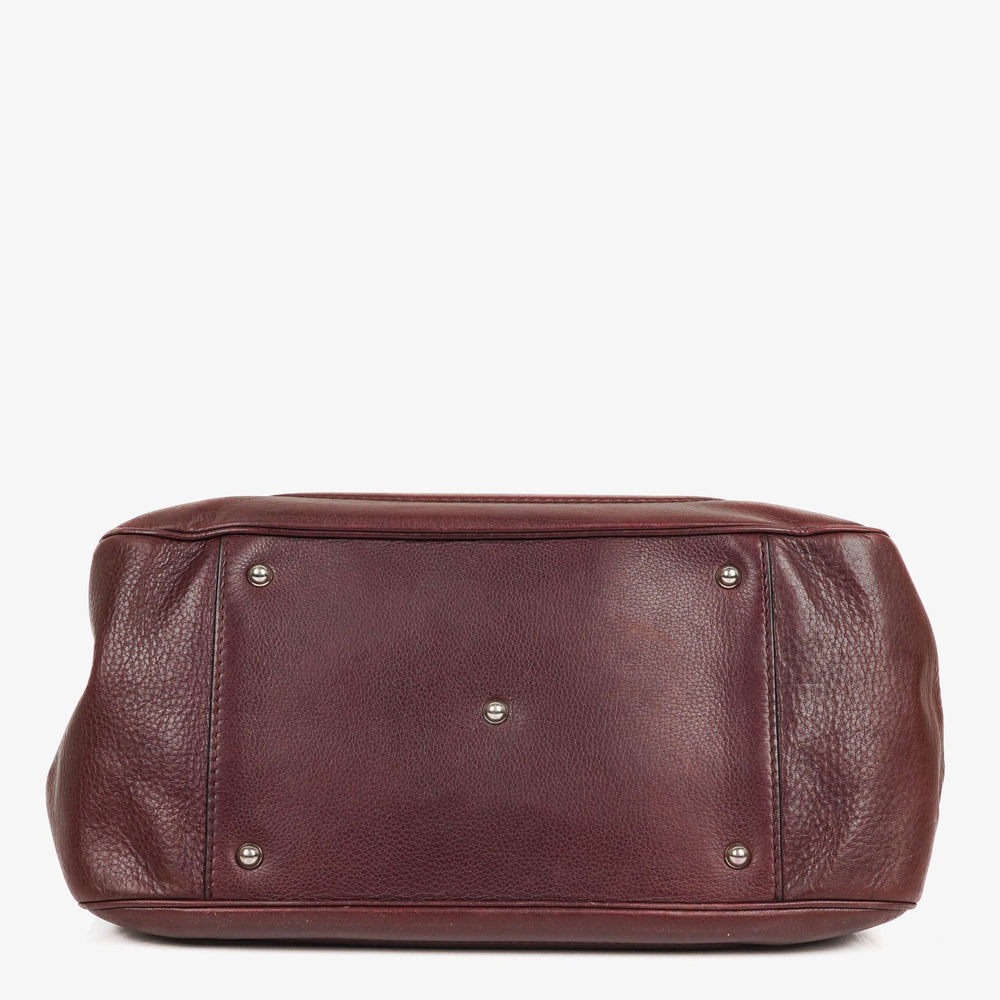 Gucci Bamboo Top Handle Burgundy Lerahter Tote Bag
