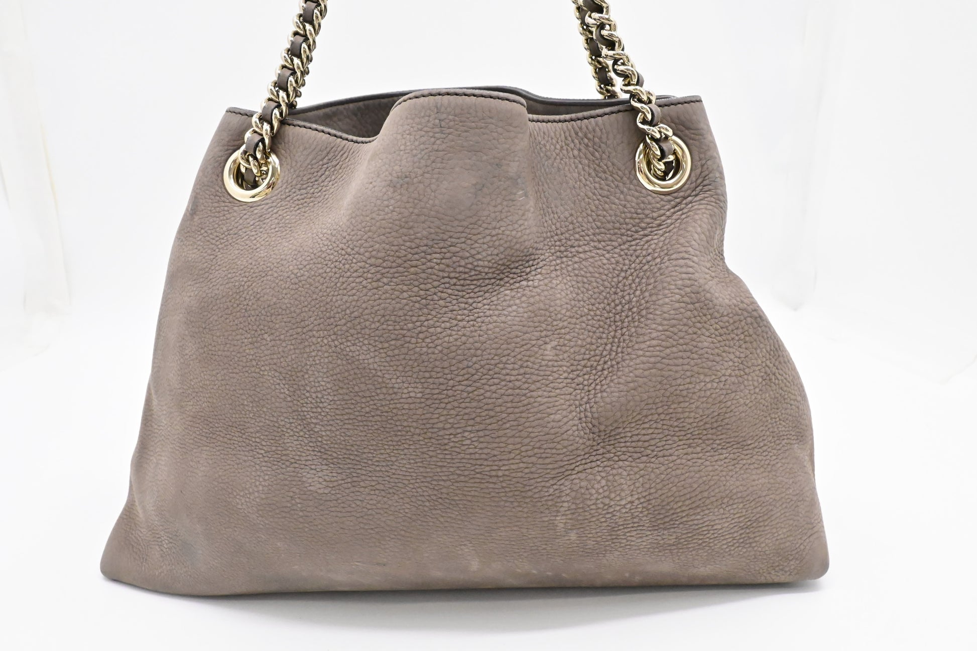 Gucci Soho Chain Shoulder Bag in Gray Leather