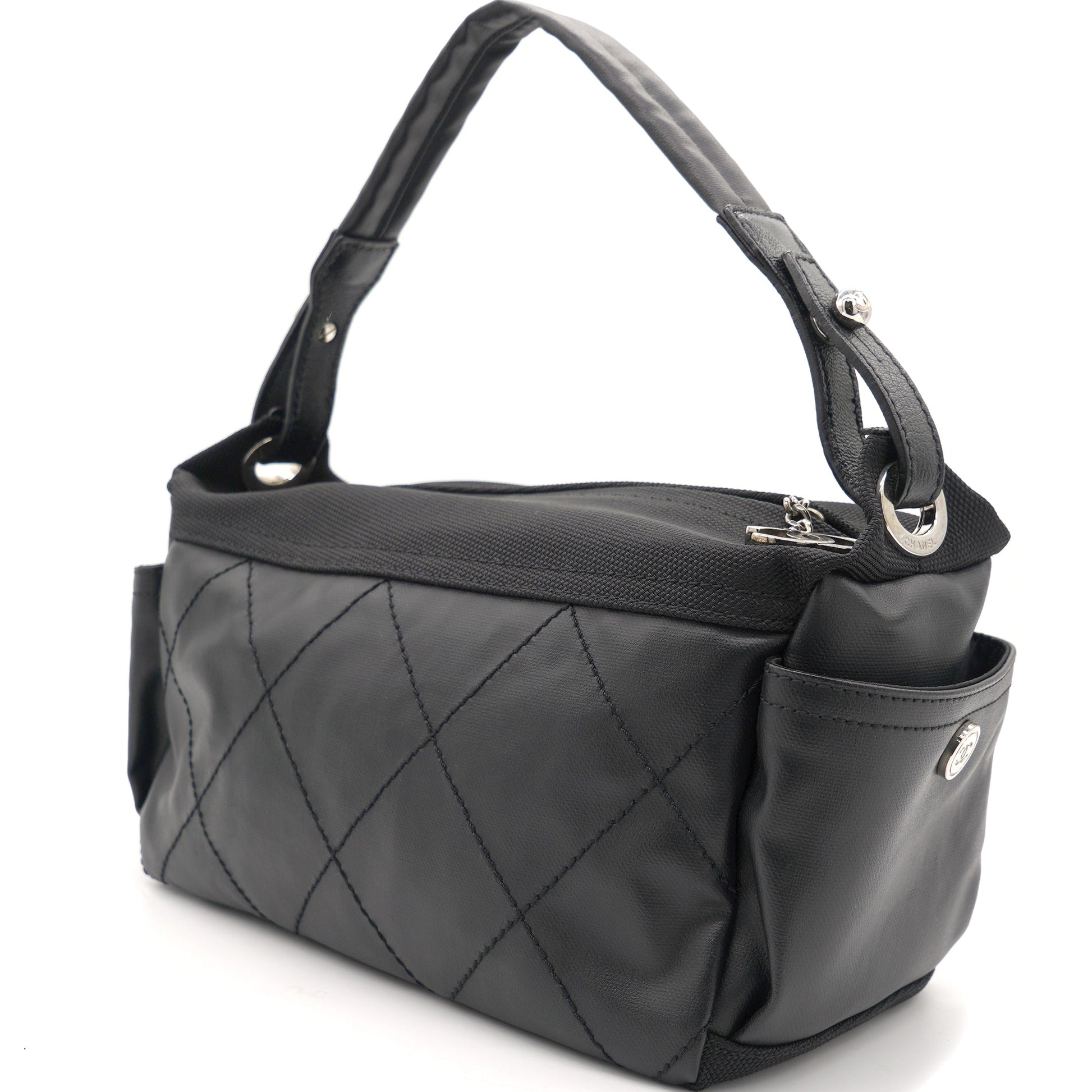 Chanel Black Canvas Paris-Biarritz Shoulder Bag