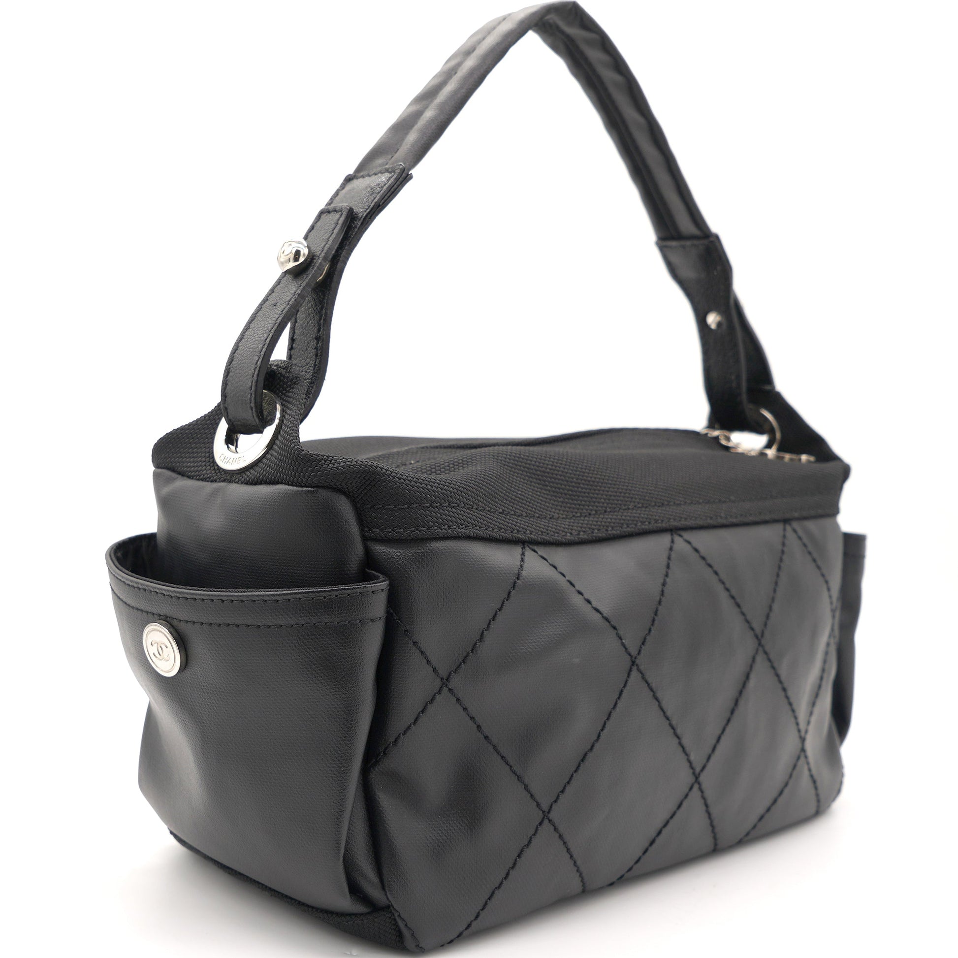 Chanel Black Canvas Paris-Biarritz Shoulder Bag