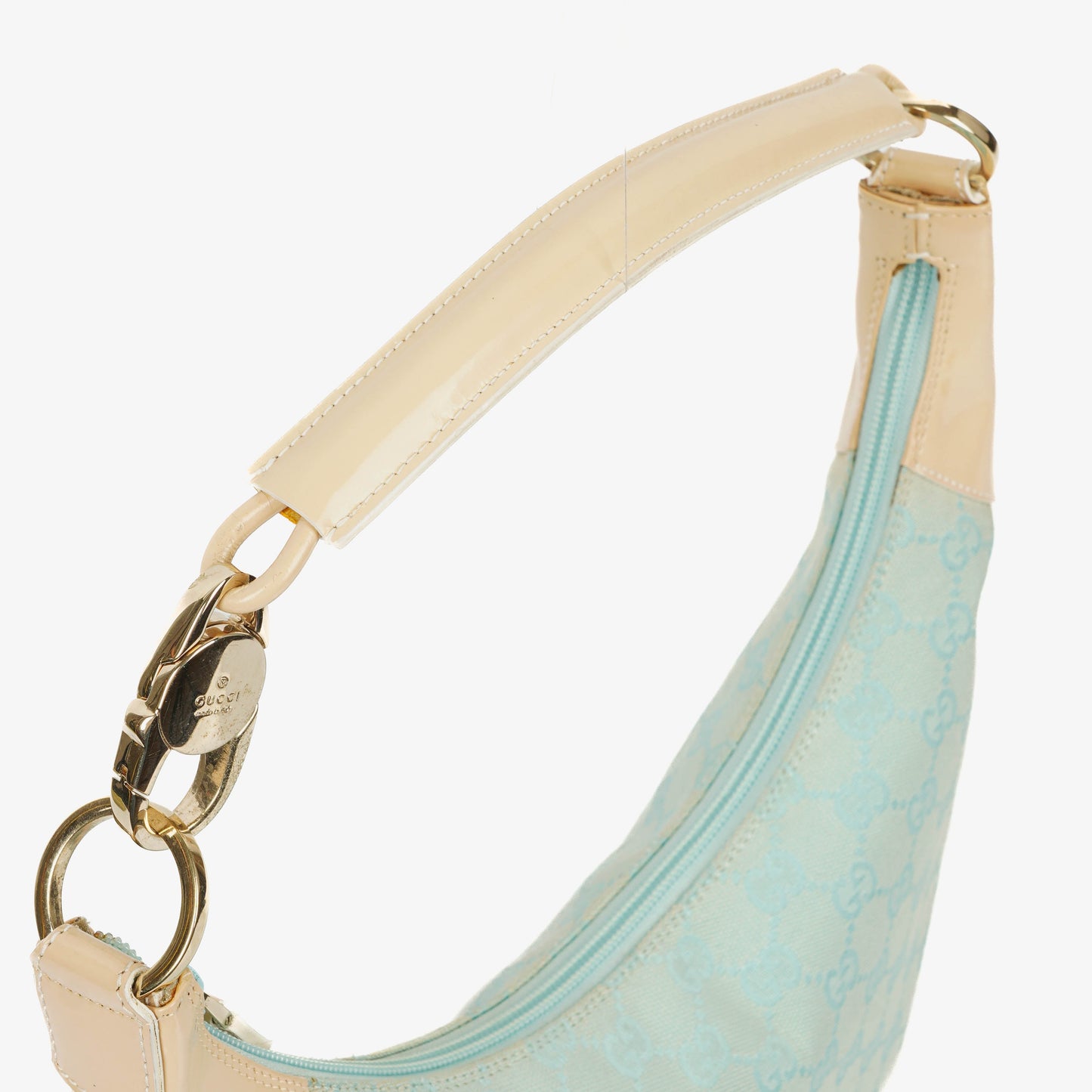 Gucci GG Canvas Handle Ring Hobo Bag