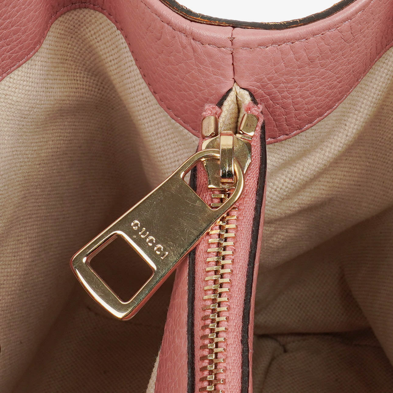 Gucci Bi-Colour Pebbled Calfskin Medium Bamboo Shopper Tote Bag