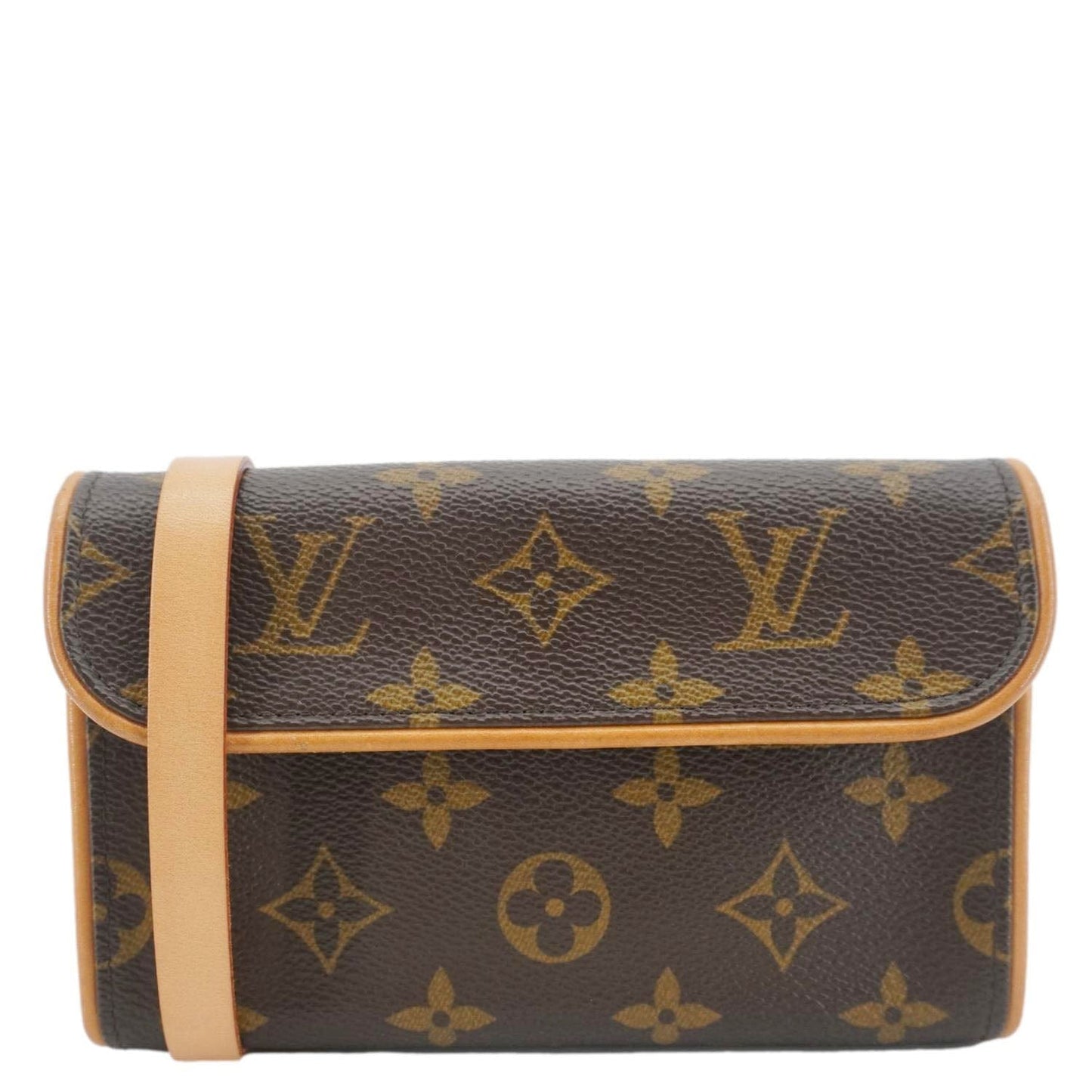 LOUIS VUITTON Pochette Florentine Monogram Canvas Waist Bag Brown