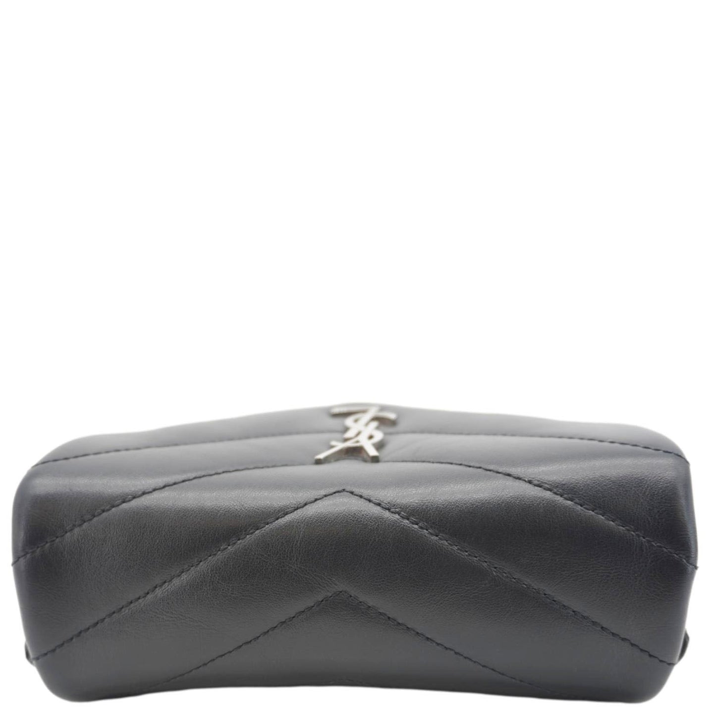 SAINT LAURENT Loulou Toy Calfskin Leather Crossbody Bag Black