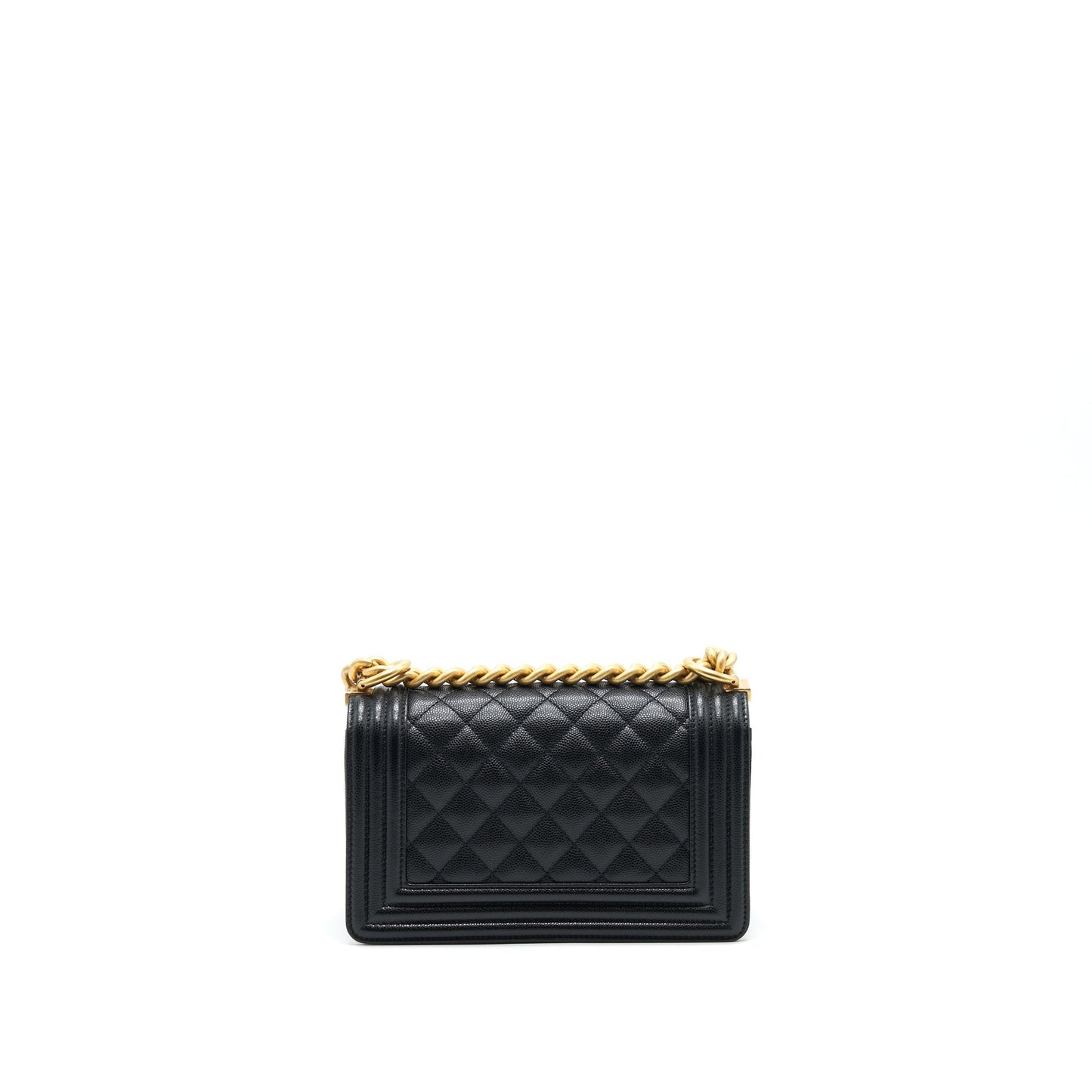 Chanel Small Boy Bag Caviar Black brushed Year 2021 (microchip serial?